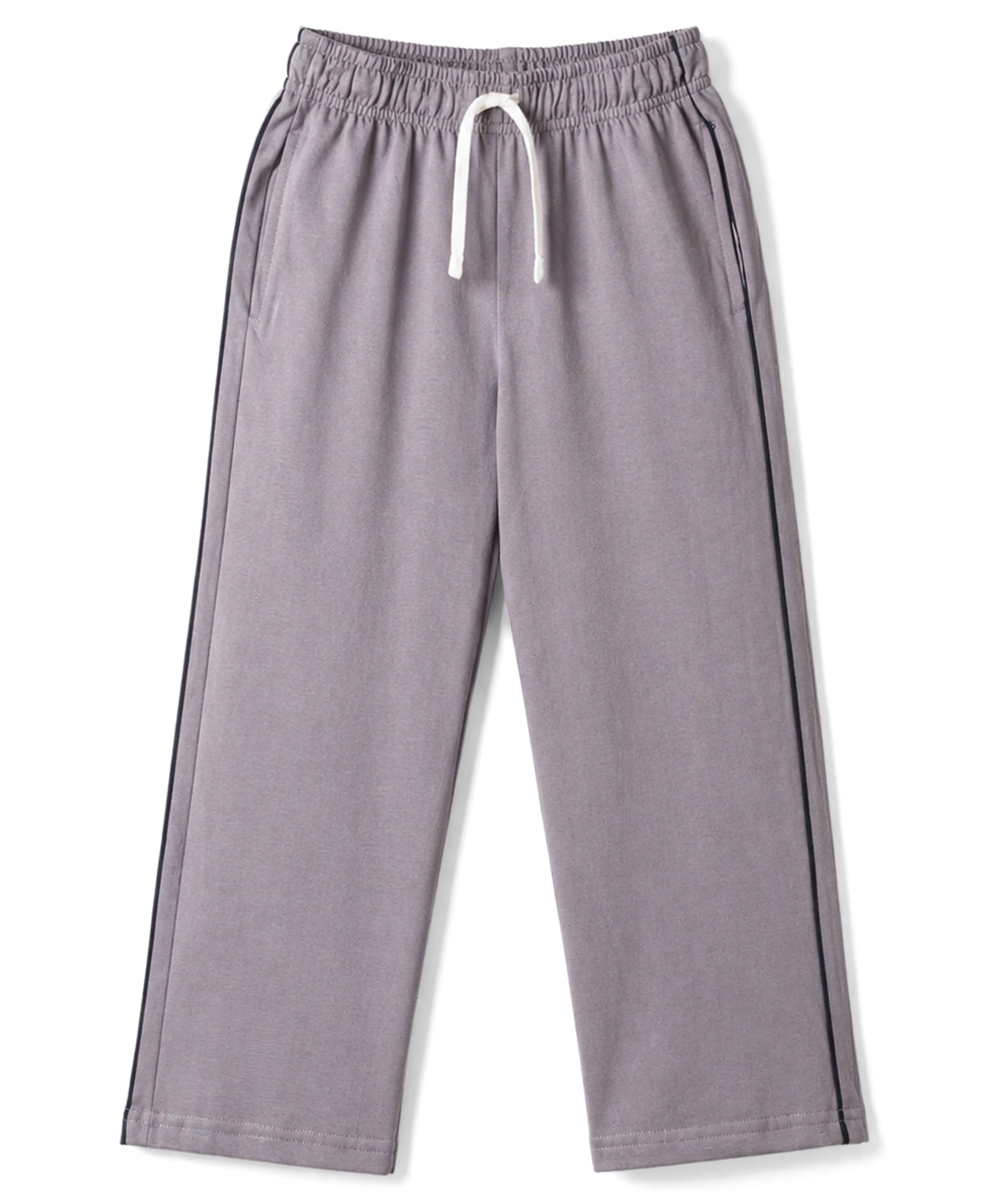 CUCUMBER Knit Full Length Solid Lounge Pant - Grey-picture-11