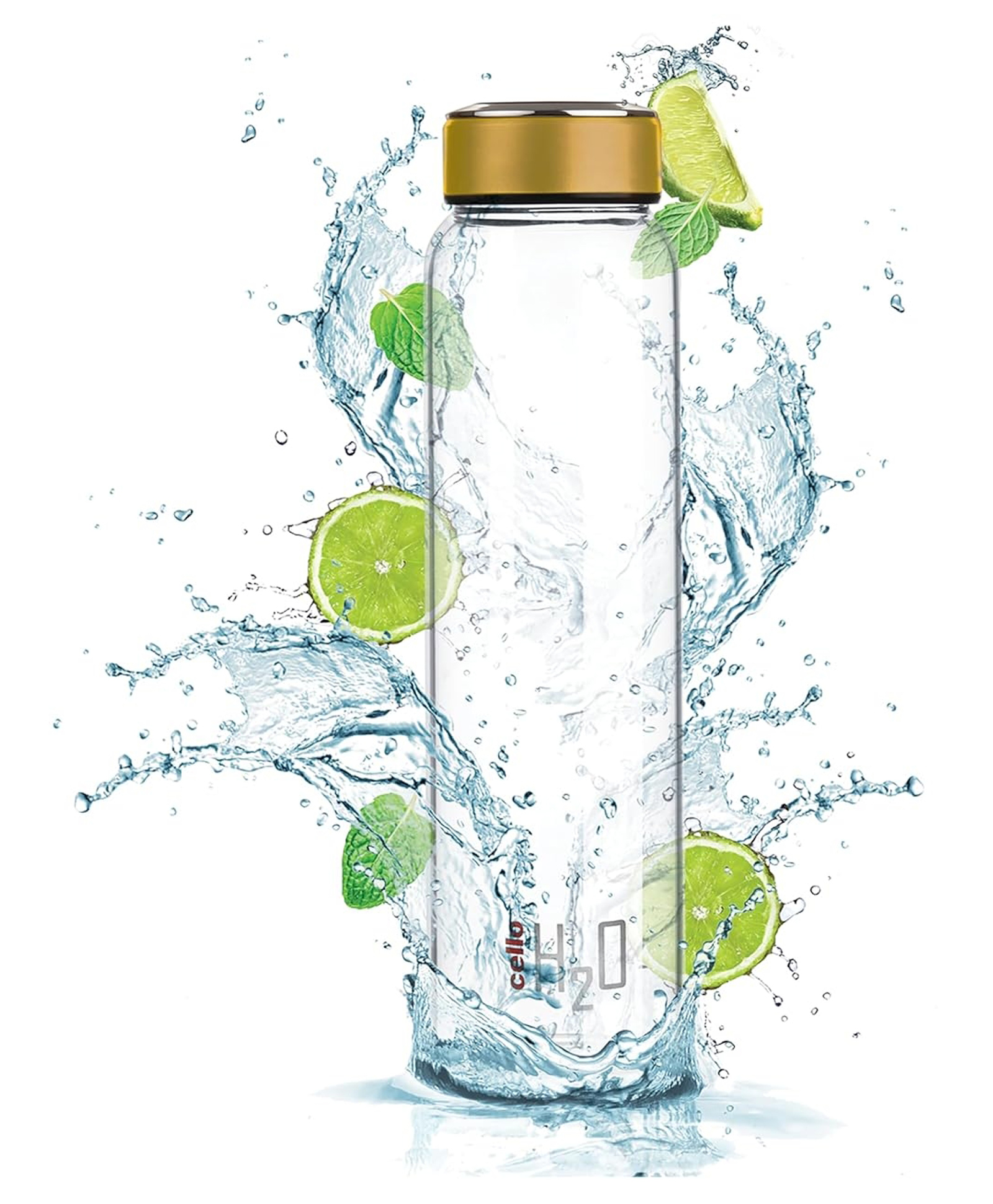 CELLO H2O Glass Fridge Water Bottle with Cap 1000ml, Copper | Food Grade, Microwave & Freezer Safe| Leakrpoof & Air Tight Screw Lid |Perfect For Juice, Milk, Fruit Detox Water Glass Transparent Bottle-image-23