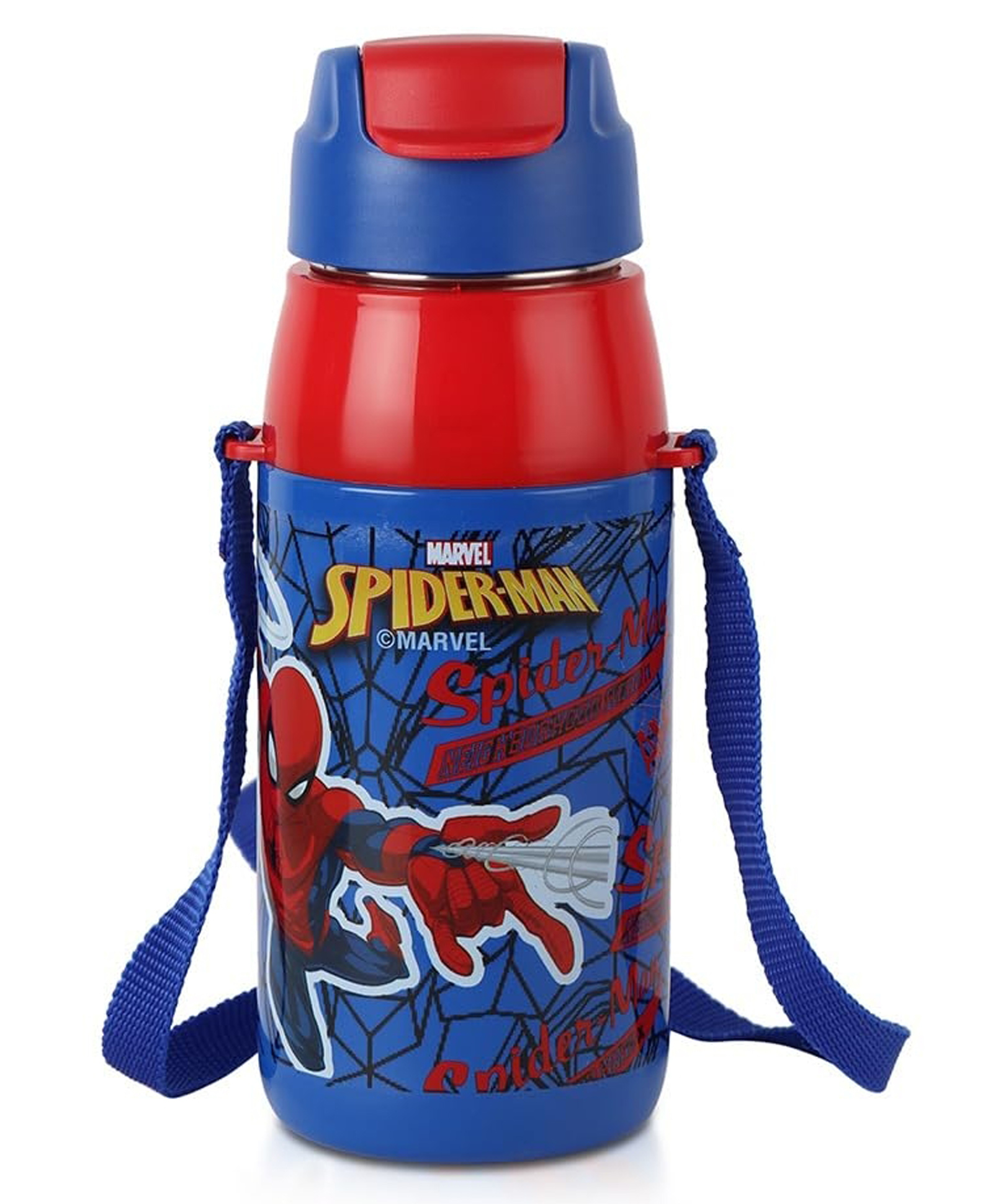 CELLO Puro Steel-X Hydra Kid 600 Inner Steel Insulated Water Bottle 520ml, Blue | Spiderman Design | ISI Certified, Leakproof | Easy to Carry with Loop | Insulated Cold Water Bottle For School-picture-23