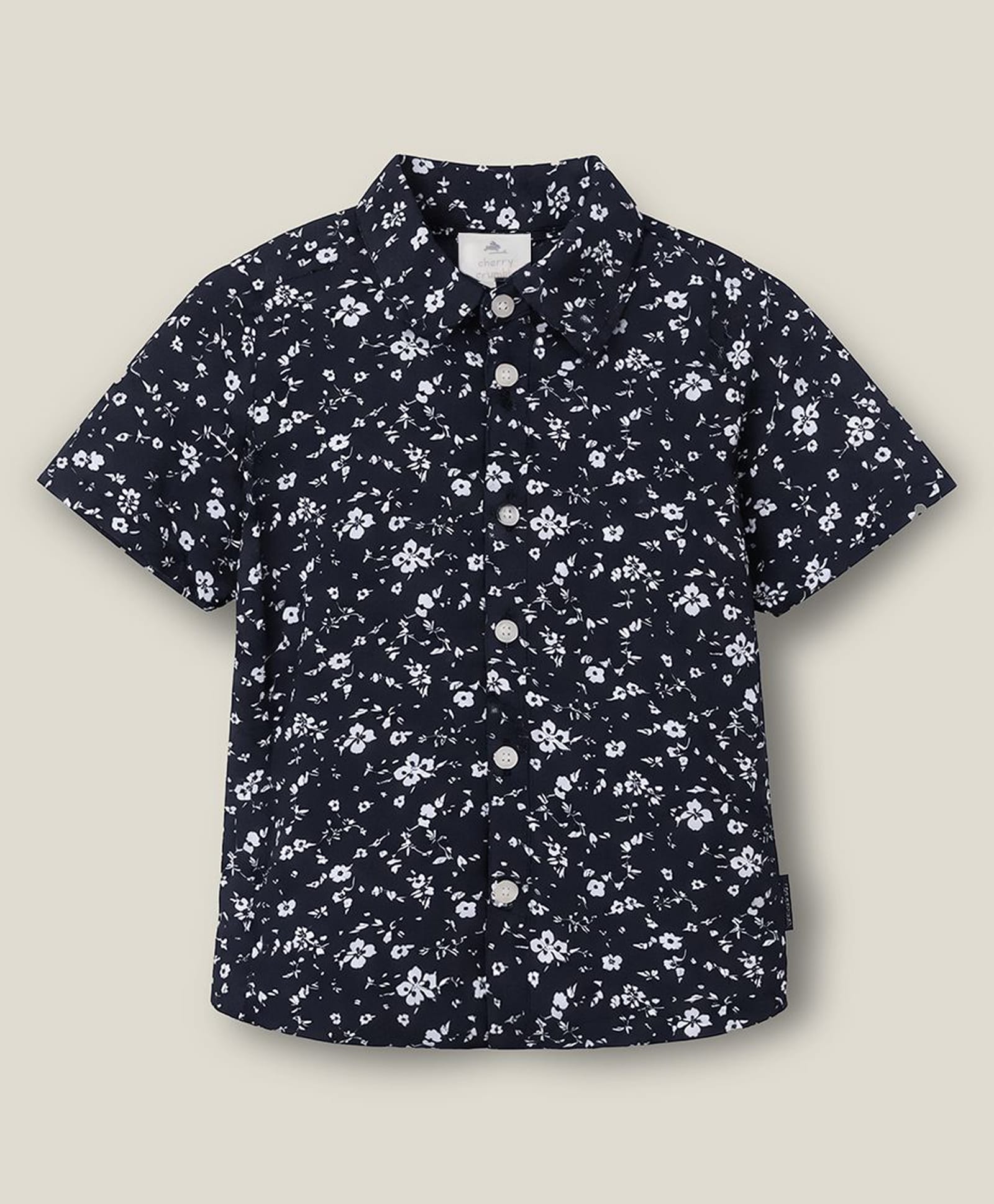 Cherry Crumble By Nitt Hyman Cotton Woven Half Sleeves Floral Printed Shirt - Black-picture-13