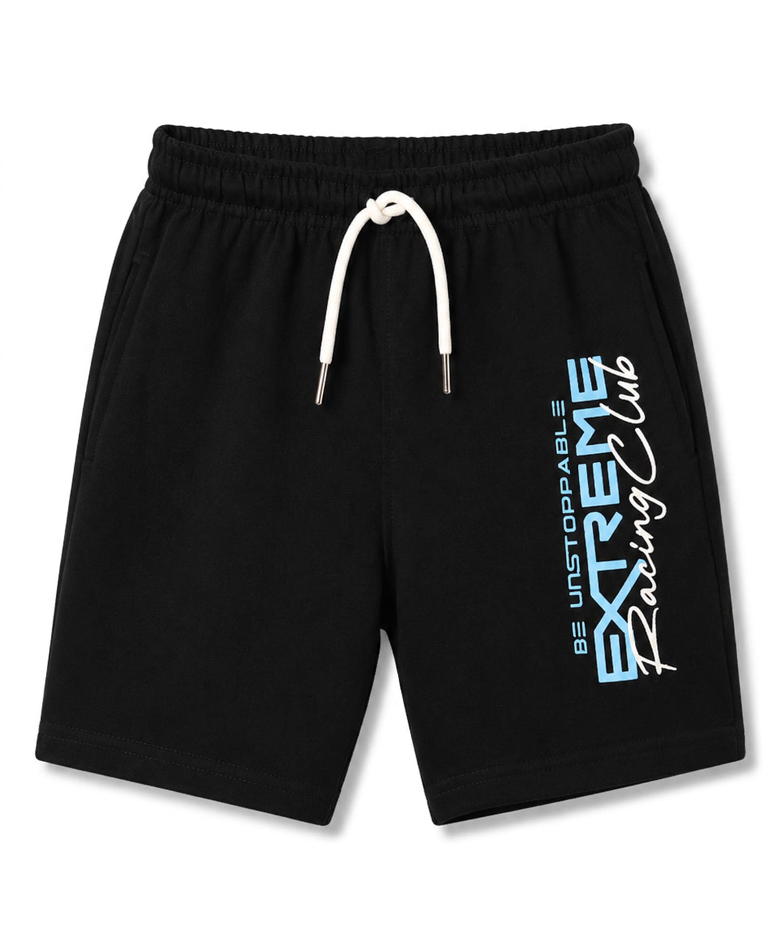 Smarty Boys Interlock Knit Knee Length Text Printed Shorts - Black-picture-26