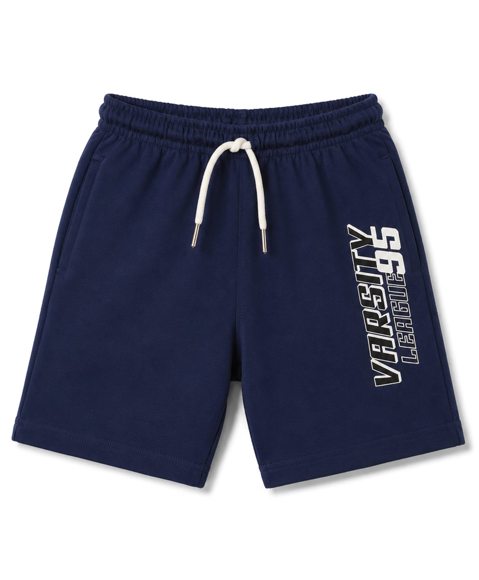 Smarty Boys Interlock Knit Knee Length Text Printed Shorts - Navy Blue-picture-26