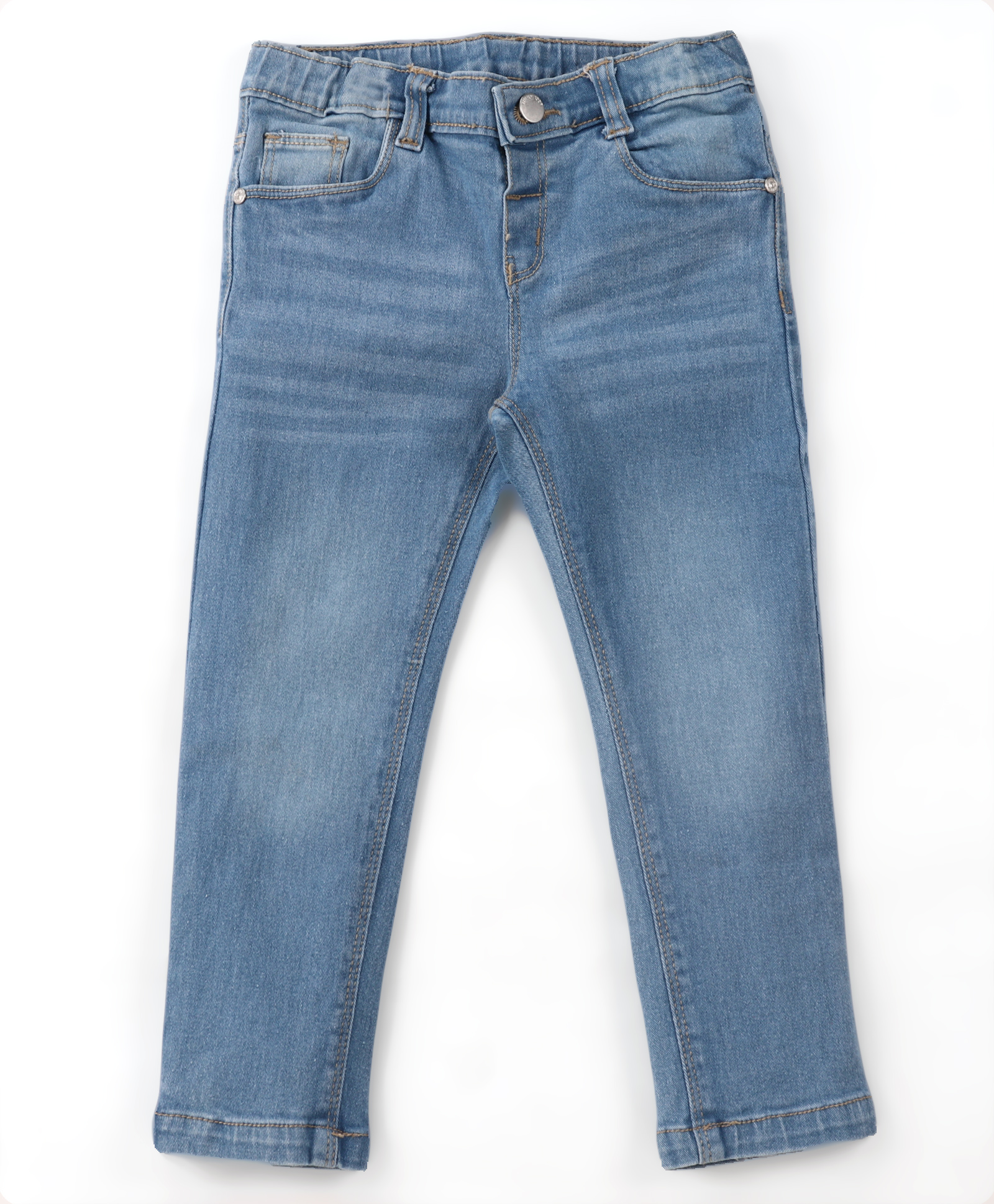 Simply Premium Denim Woven Full Length Washed Jeans - Light Blue-picture-28