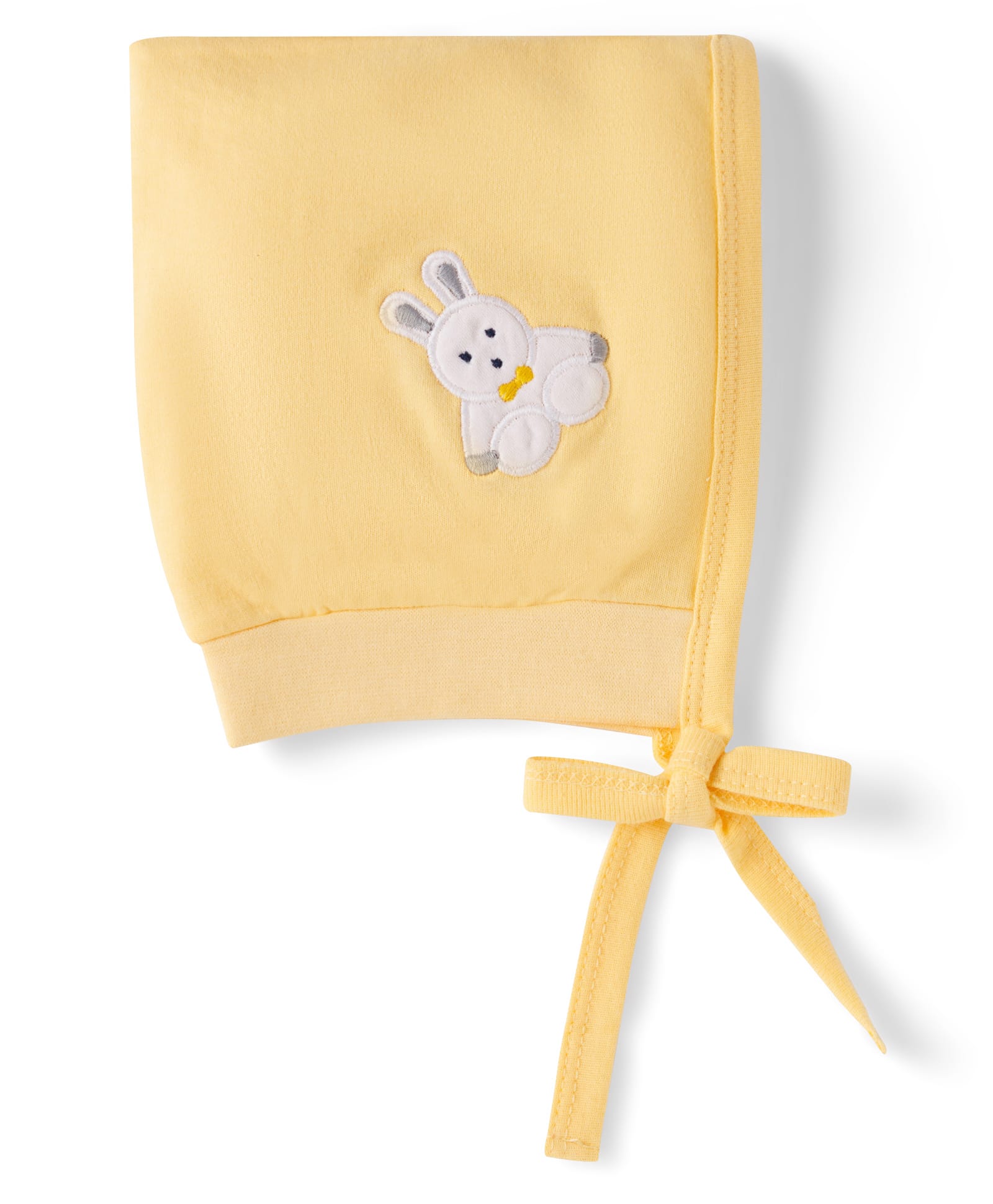 Child World Single Jersey Knit Bunny Embroidered Cap With Knot Golden - Diameter 15.5 cm-picture-10