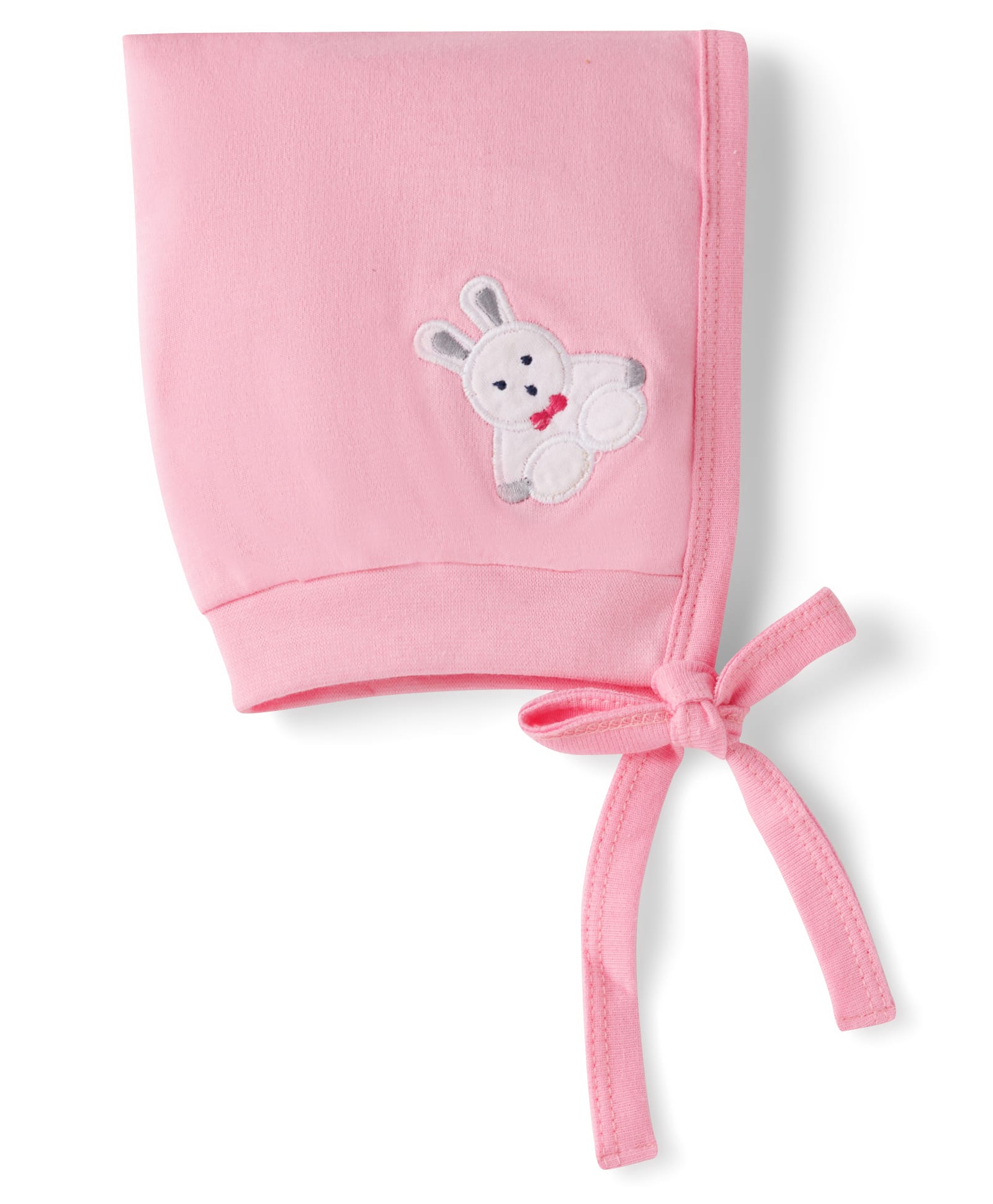 Child World Single Jersey Knit Bunny Embroidered Cap With Knot Pink - Diameter 15.5 cm-image-27