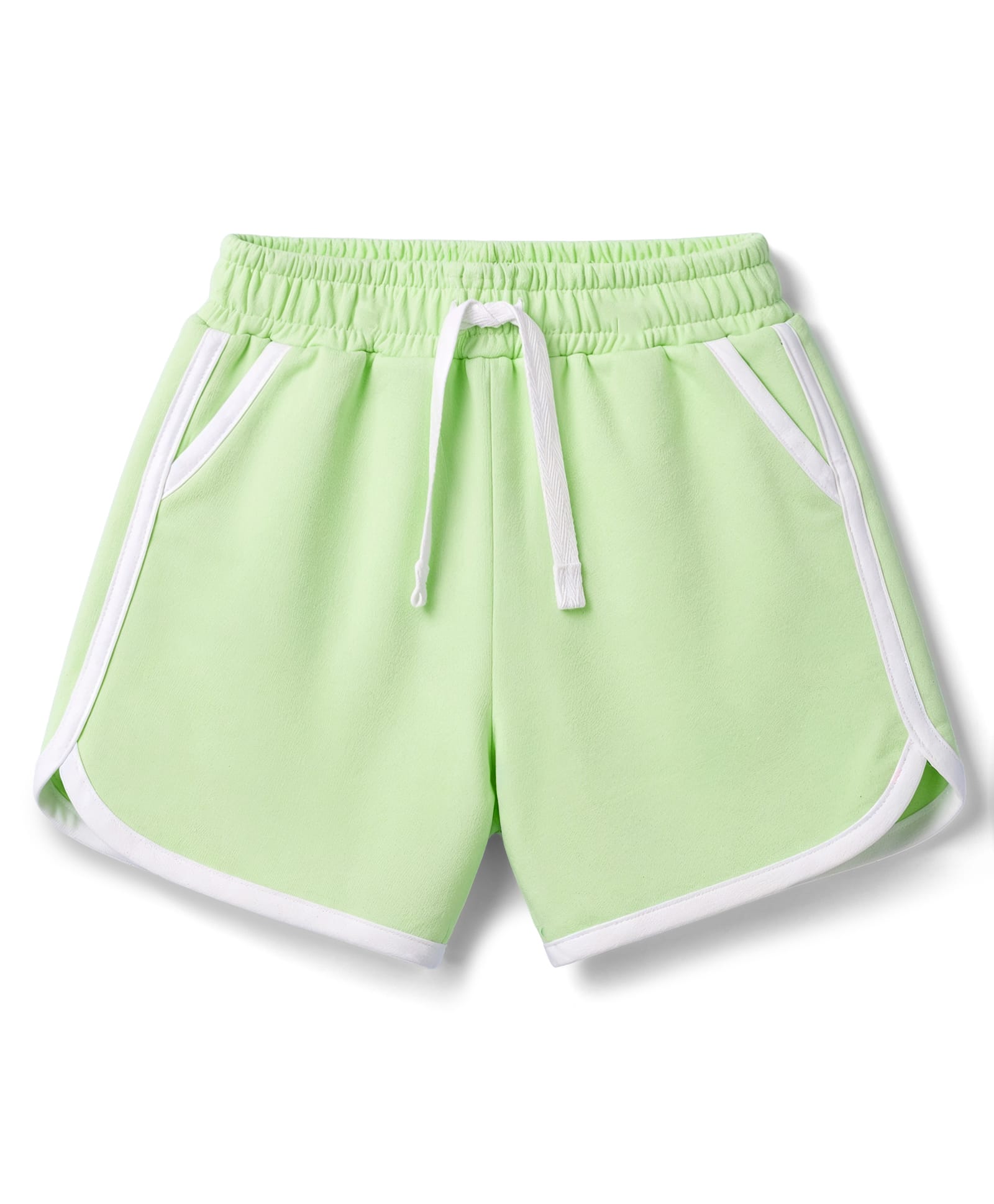 Zero Sinker Knit Above Knee Length Solid Shorts - Lime Green-picture-10