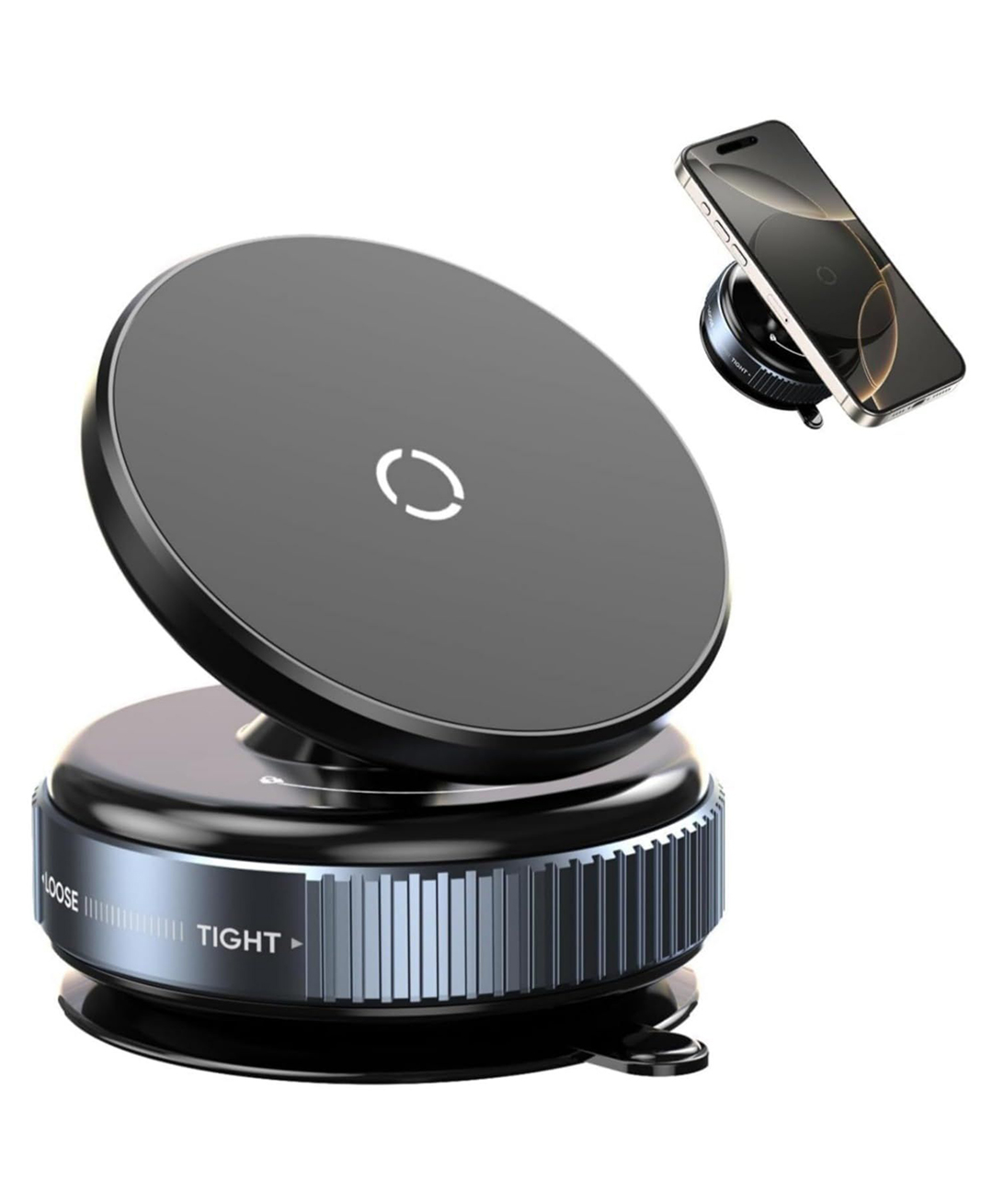 ADKD 360° Rotatable Magnetic Car Phone Holder Mount With Strong Suction Base | Dashboard & Windshield Mobile Holder | Universal Car Phone Stand For All Smartphones-image-2