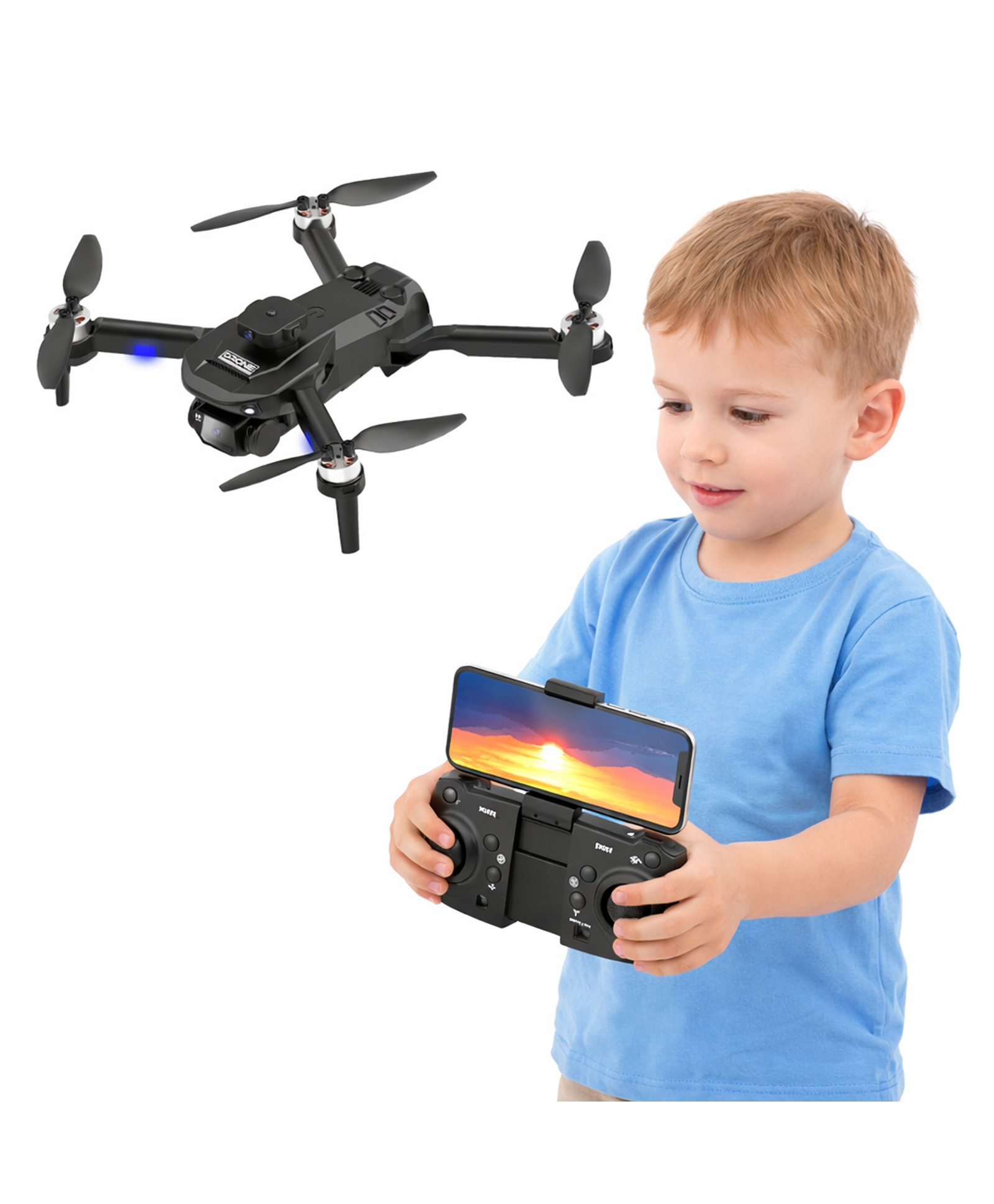 Sanjary Foldable RC Drone with HD Camera WiFi FPV Altitude Hold Remote Control Quadcopter for Beginners Kids Adults - Color & Design May Vary-image-3