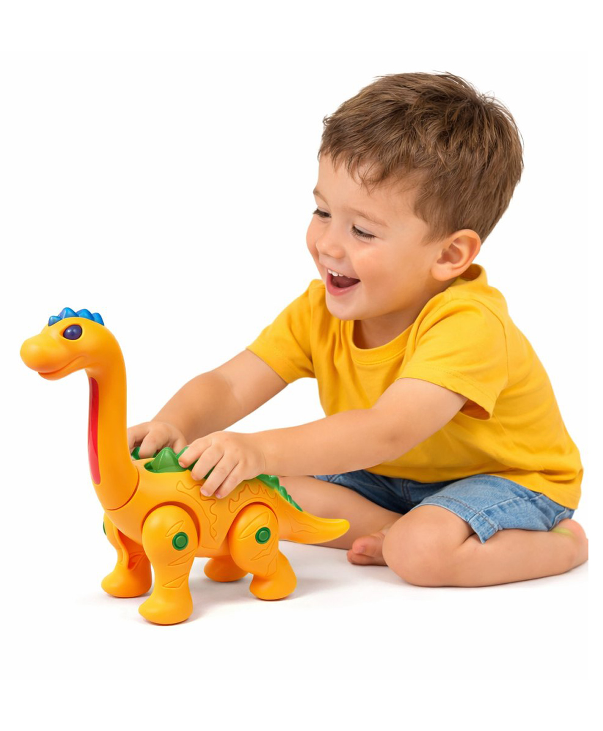 SANJARY Electric Walking Dinosaur Toy with Lights and Sounds Interactive Pet Dinosaur Adventure Toy for Kids Educational Gift color design may vary-image-12