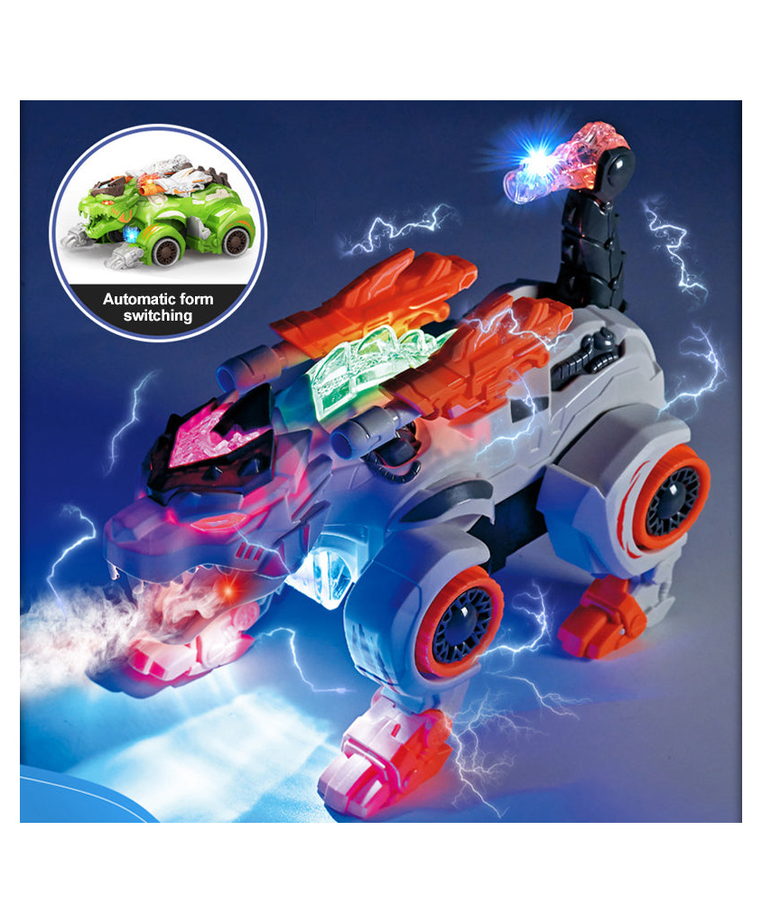 SANJARY Transforming Tiger Robot Car Toy with Lights Music Mechanical Animal Vehicle Deformation Action Toy for Kids Boys Girls color design may vary-image-39