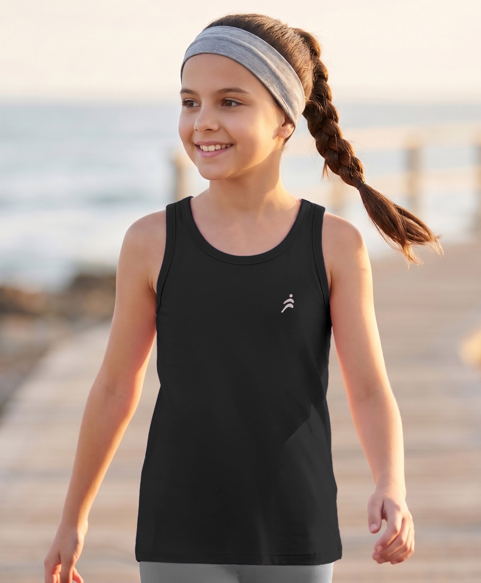 Pine Active Knit Sleeveless 4-Way Stretch Super-Soft Performance Solid T-Shirt - Black-picture-35