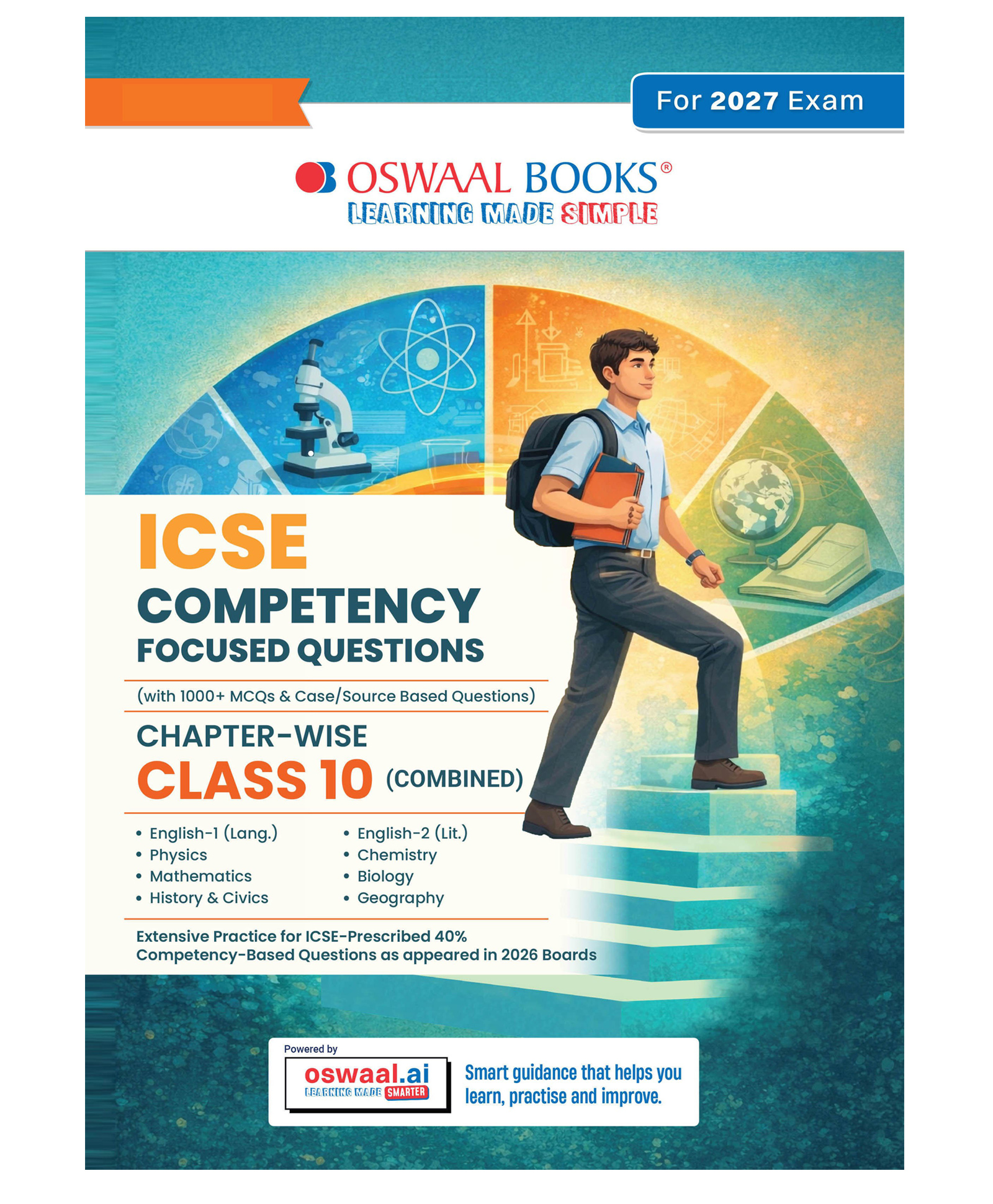 OSWAAL BOOKS ICSE Competency Focused Questions Chapter-wise Class 10 (Physics, Chemistry, Maths, Biology, English Paper-1 & Paper-2, Geography, History & Civics) | 40% Competency-Based-image-1