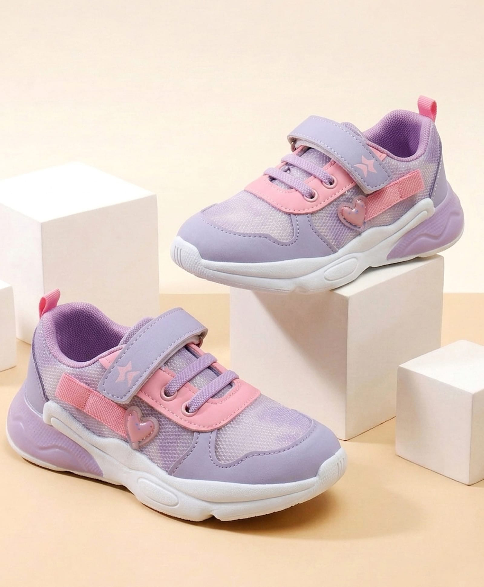 Cute Walk by Babyhug Velcro Closure Solid Sneaker Shoes - Purple-picture-20