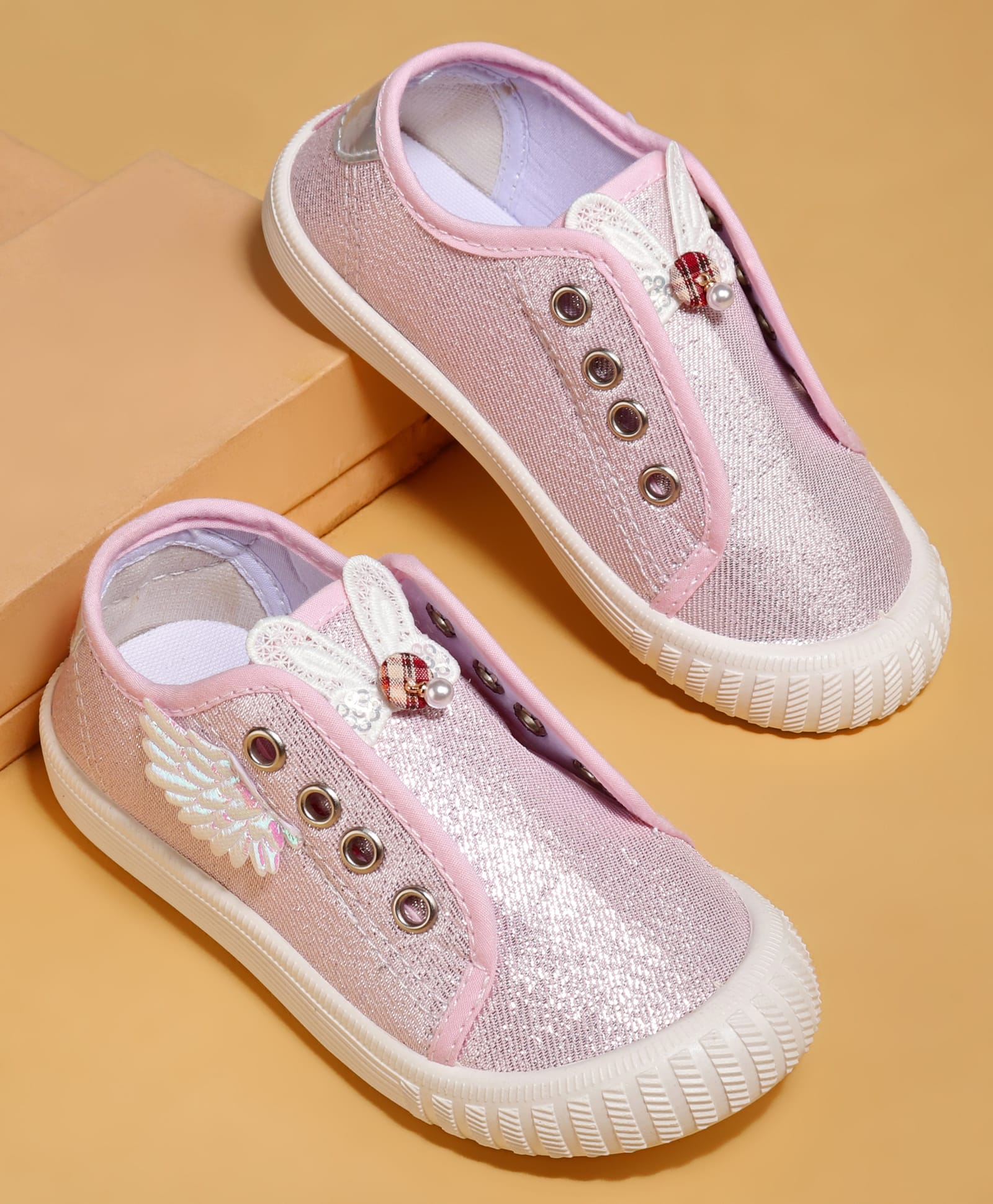 Cute Walk by Babyhug Slip On Casual Shoes with Applique - Pink-image-46