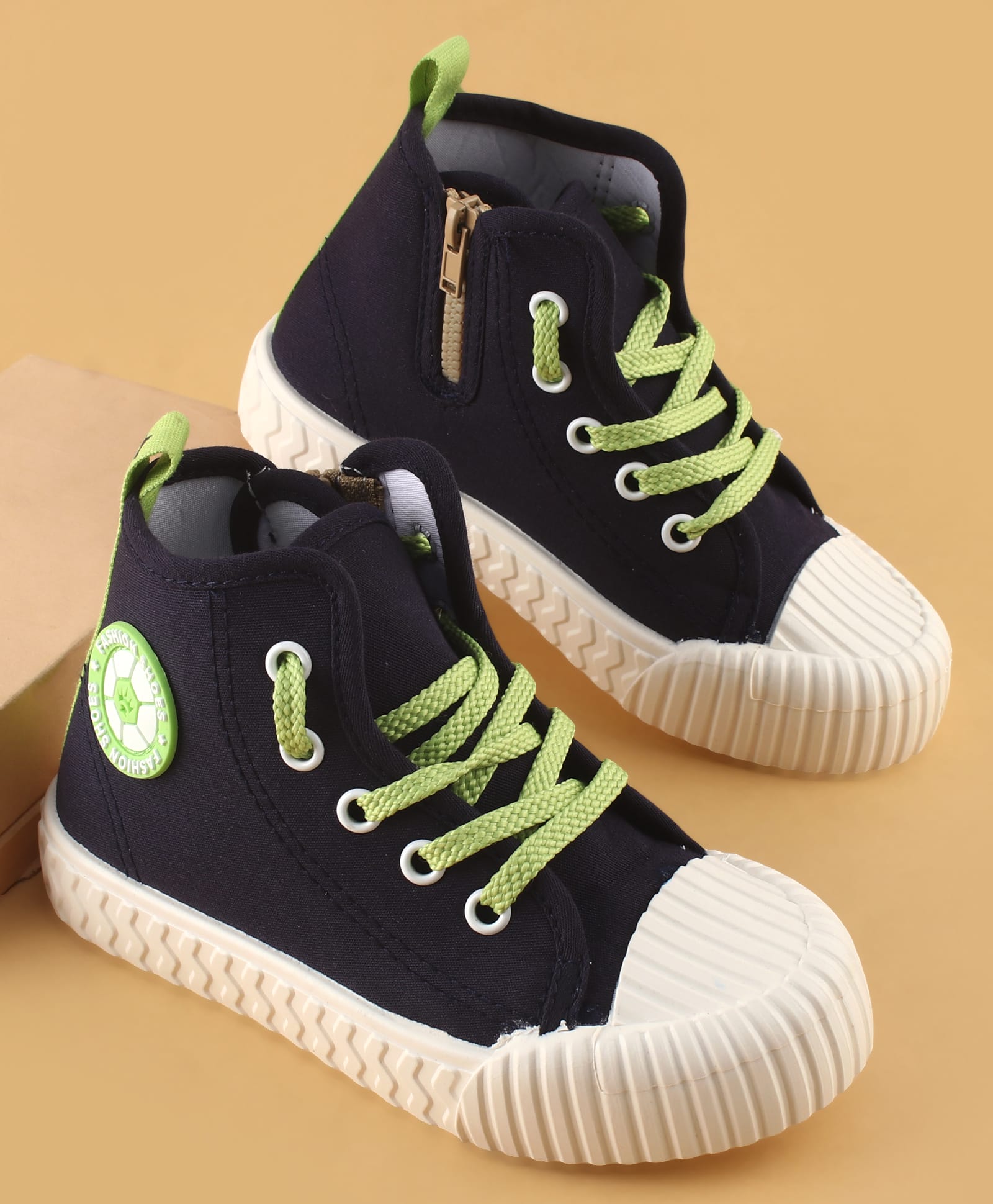Cute Walk by Babyhug Lace-Up Closure With Fashion Shoes Applique - Navy-picture-27