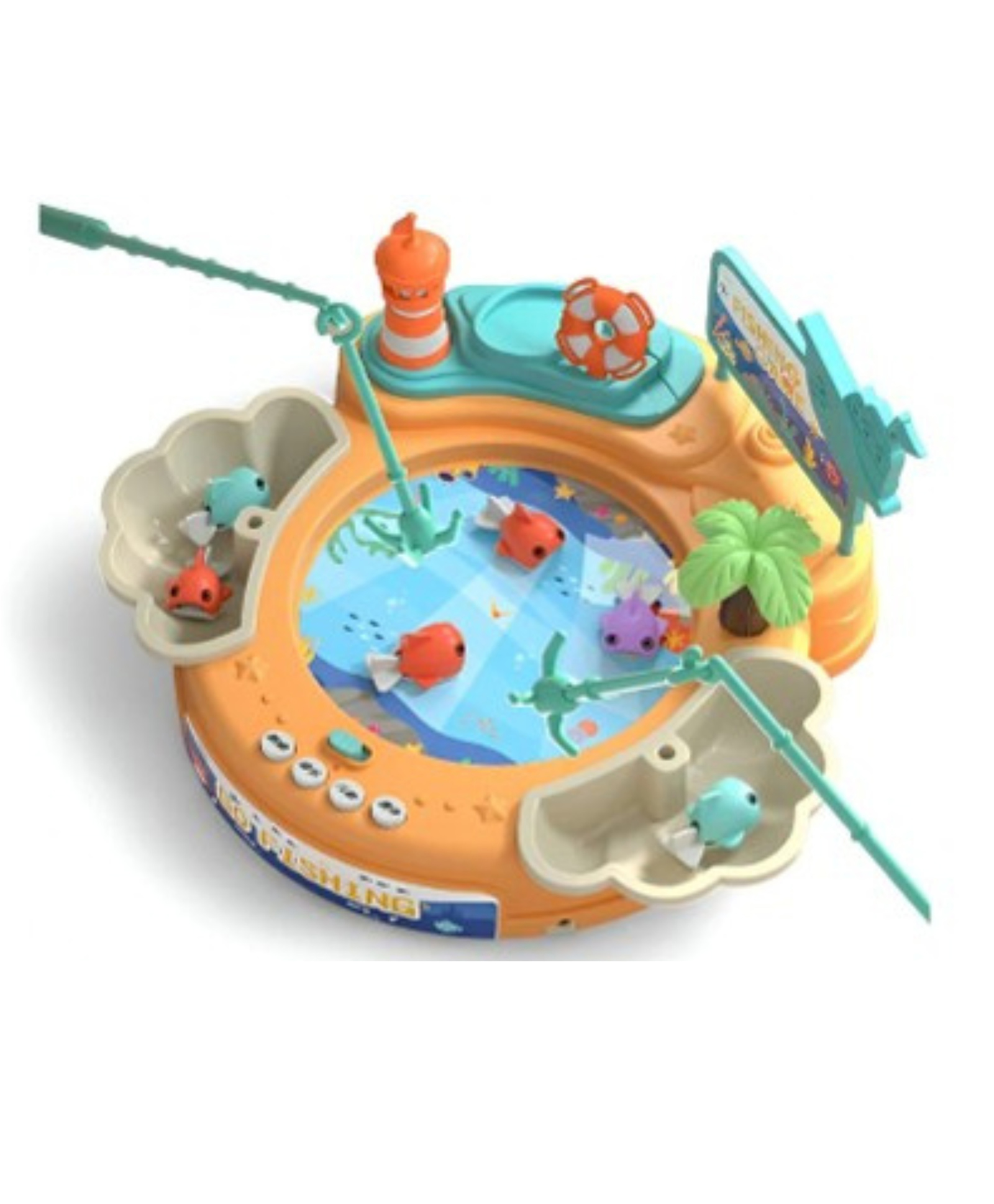 Lumo Brilliant Toys Fishing Game Toy with Rotating Magnetic Fish, Fishing Rods, Battery Operated Musical Fishing Board Game for Boys & Girls Age 3+ Multicolor-image-28