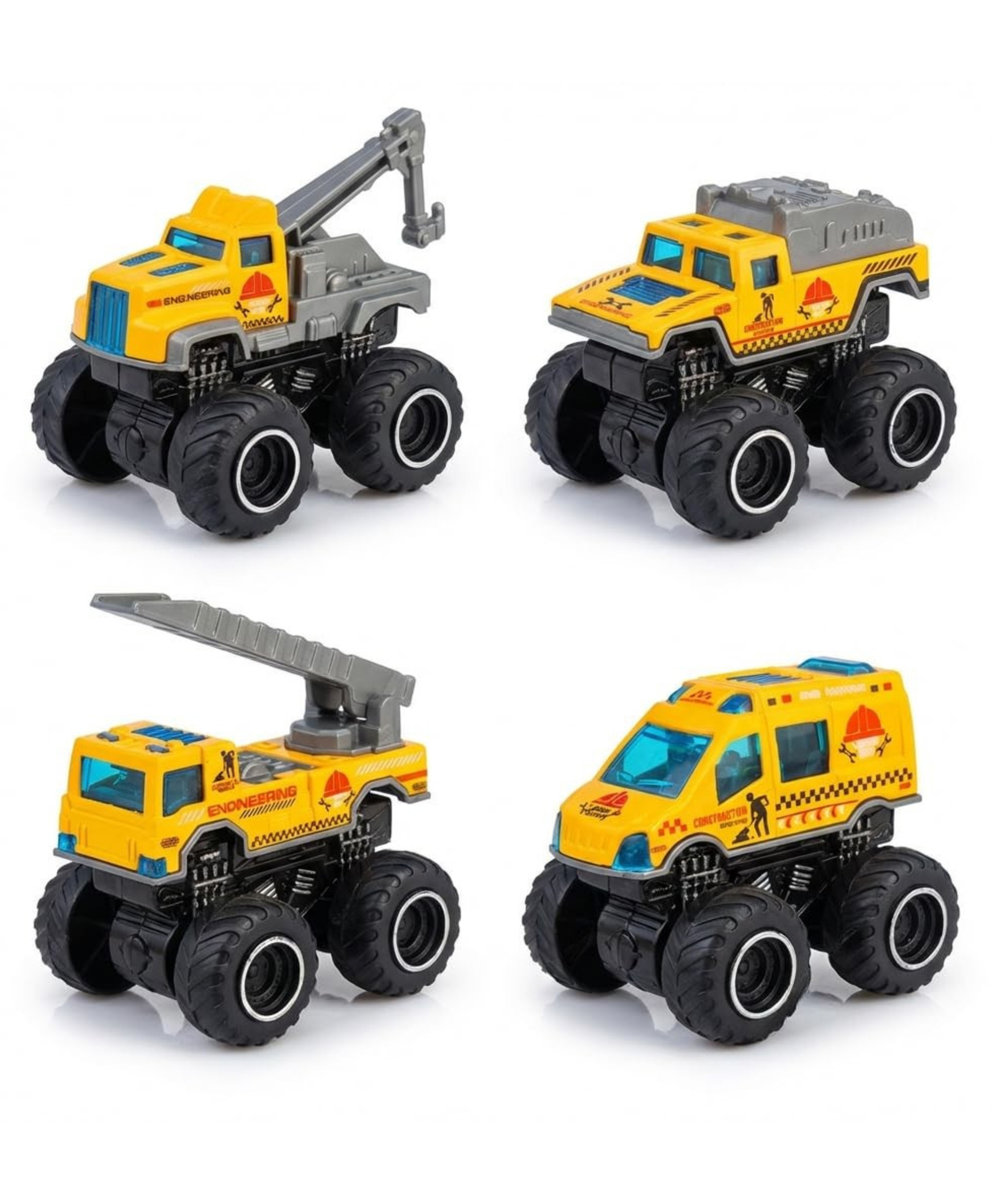 Lumo Brilliant Toys Alloy Engineering Truck Set (Pack of 4) with Manual Launcher, Die-Cast Metal Construction Vehicles for Boys & Girls, Age 3+ Multicolor-picture-28