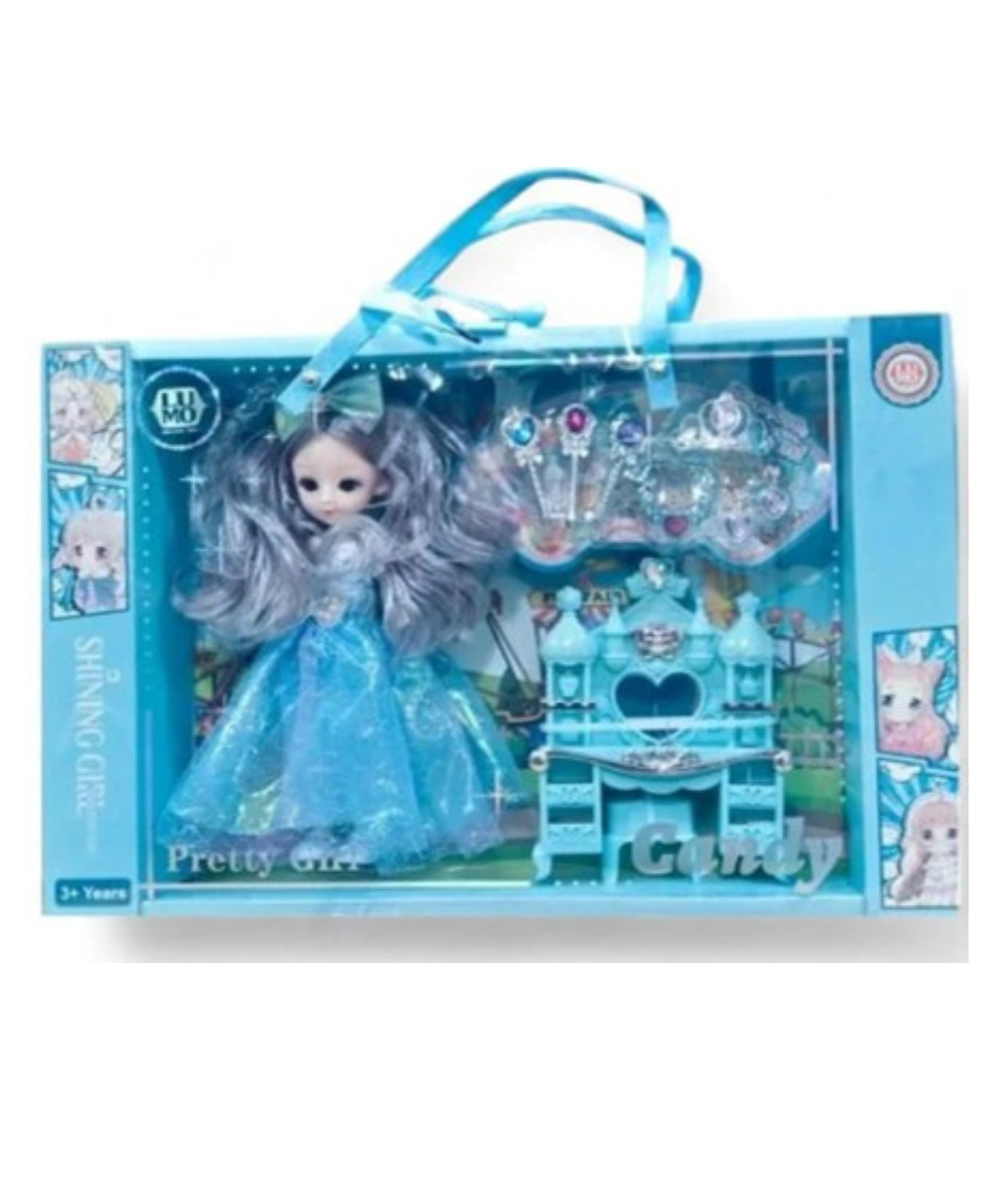 Lumo Brilliant Toys 30 cm Kids Princess Doll Set with Dressing Table & Accessories, Movable Joint, Doll Playset Toy for Girls Birthday Gift for Kids Age 3+ Multicolor-image-5