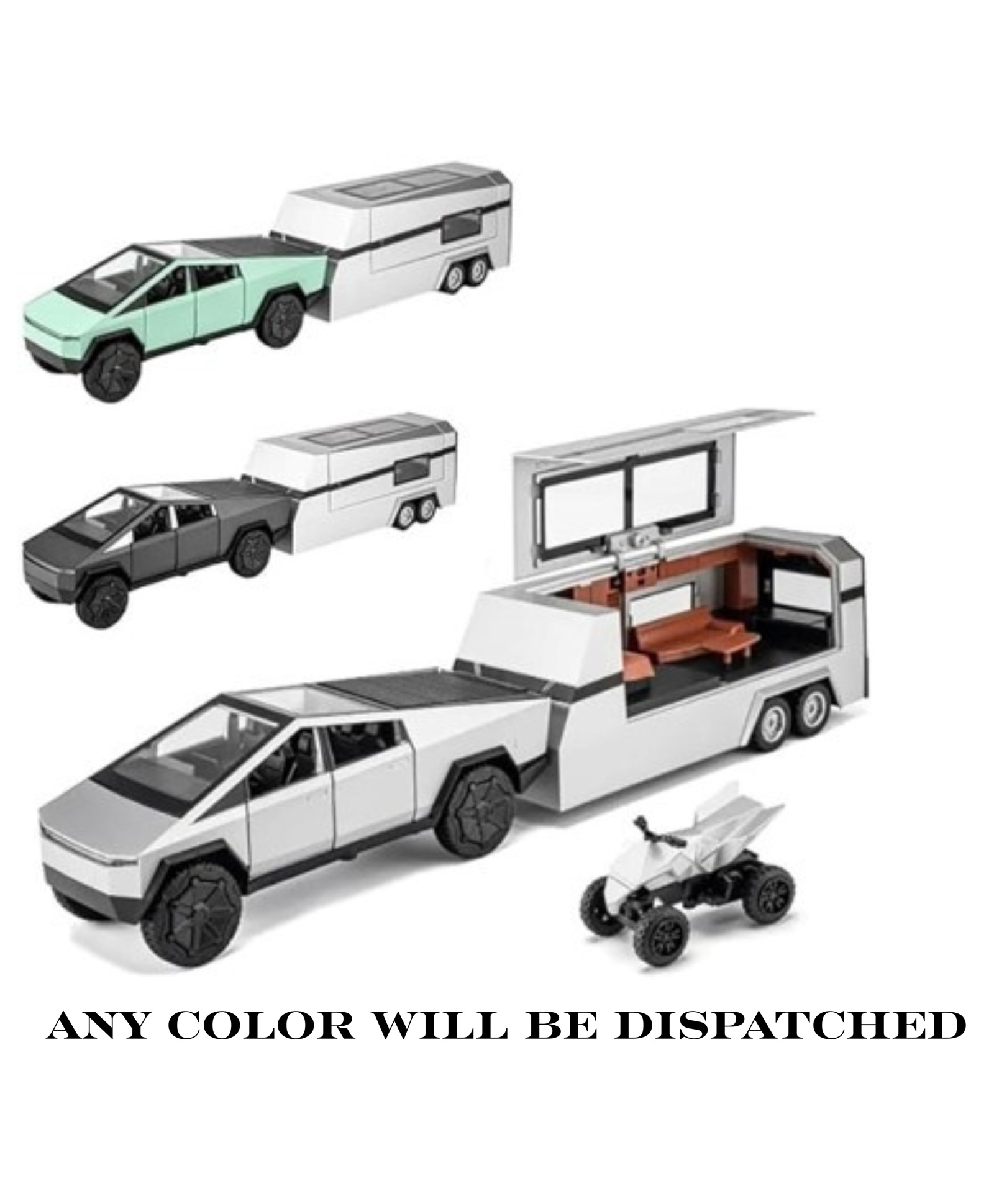 YAMAMA 1:24 Tessla Pickup Trailer Toy Car | Realistic Miniature Model with Working Features | Gifting for Kids And Adults - Color May Vary-image-31