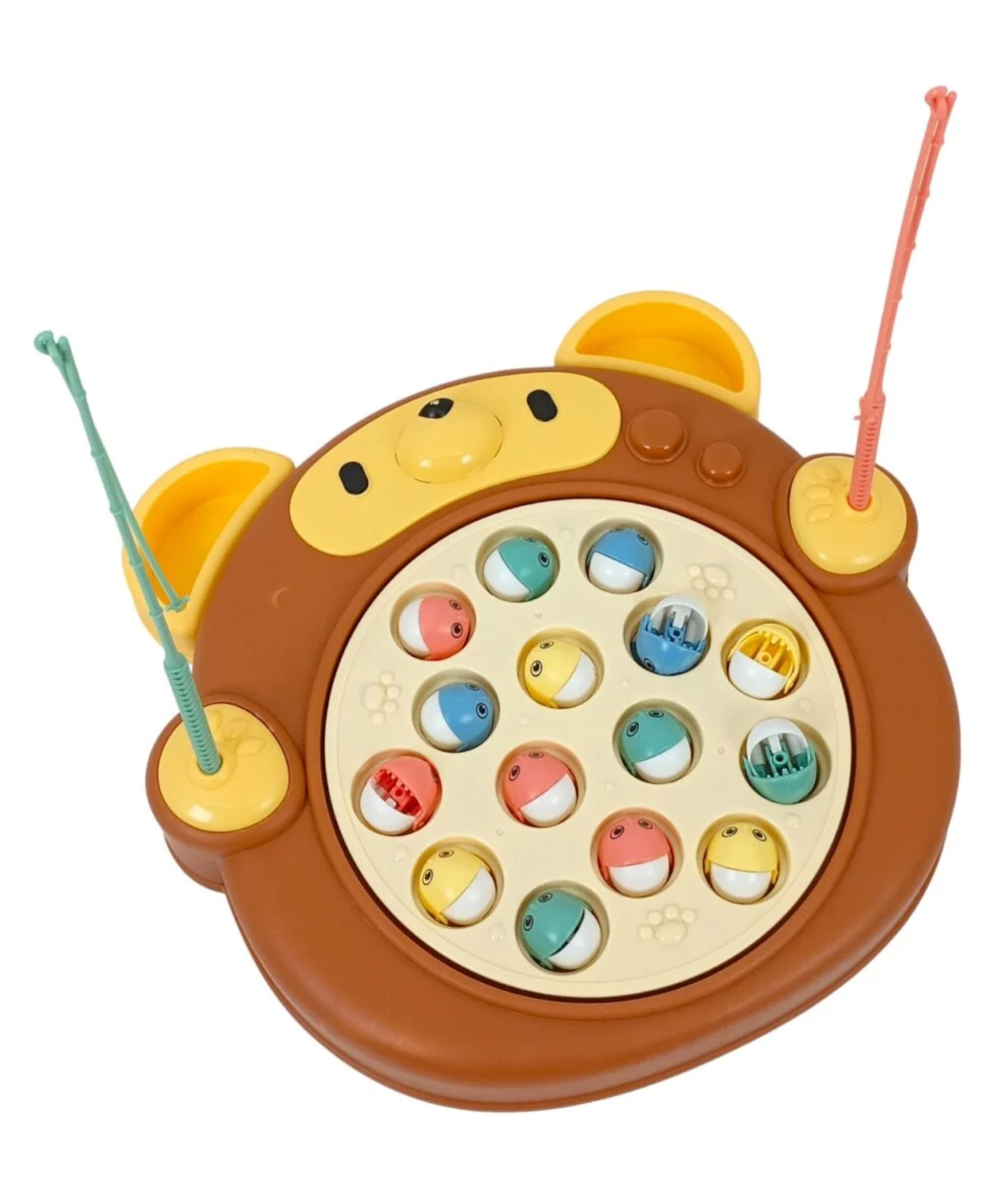 Lumo Brilliant Toys Bear Shape Fishing Game Toy for Kids, Rotating Fish Pond Game with Fishing Rods, Musical Interactive Toy, Fun Game for Boys & Girls Age 3+ Multicolor-image-42