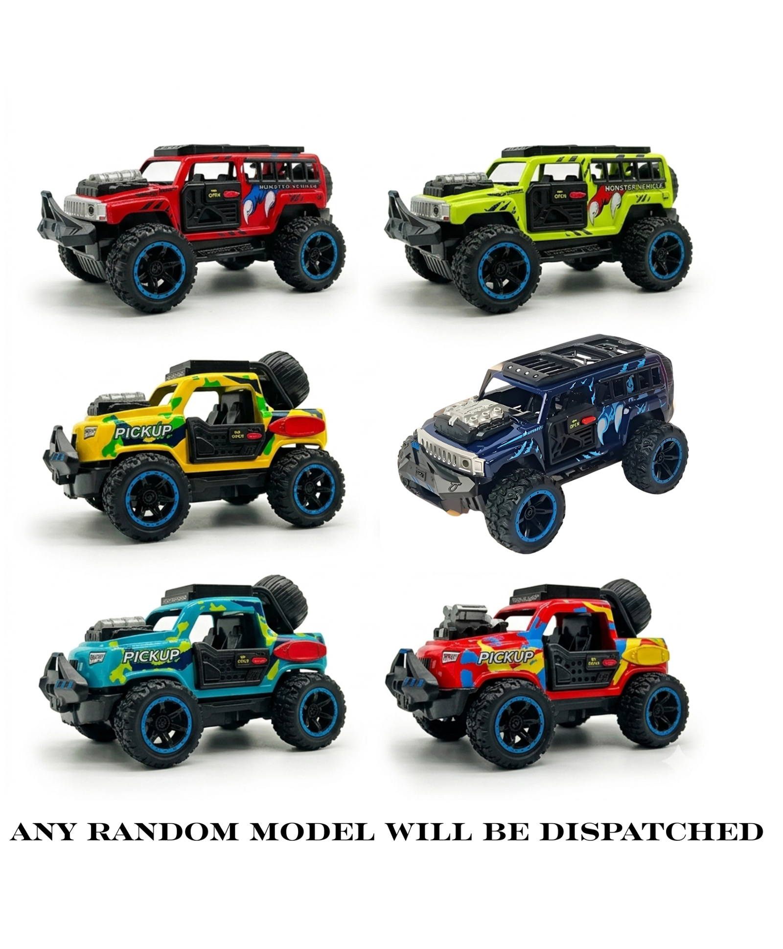 Lumo Brilliant Toys Monster Car for Kids | Friction Powered Off-Road Monster Truck | Big Wheels SUV Pickup Toy With Openable Doors & Pop-Up Bonnet | Fun Entertainment Kids Toys - Color May Vary-picture-35