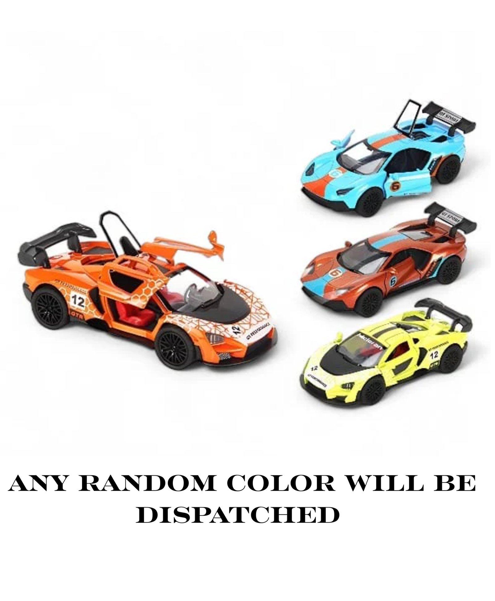 Lumo Brilliant McLaren GT Car Die-cast Model Toys, Alloy Metal Pull Back Car Toy, Openable Doors, Lights And Sound for Kids Boys Girls Gifts - Color May Vary-image-24