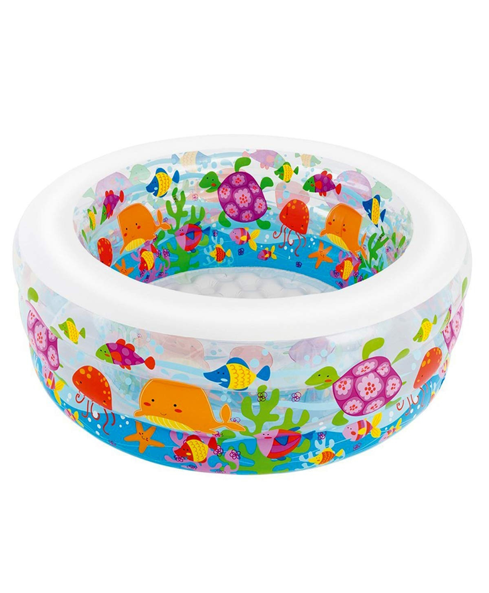 Intex Inflatable Aquarium Swim Round Pool Tub for Kids Color & Print May Vary-picture-16