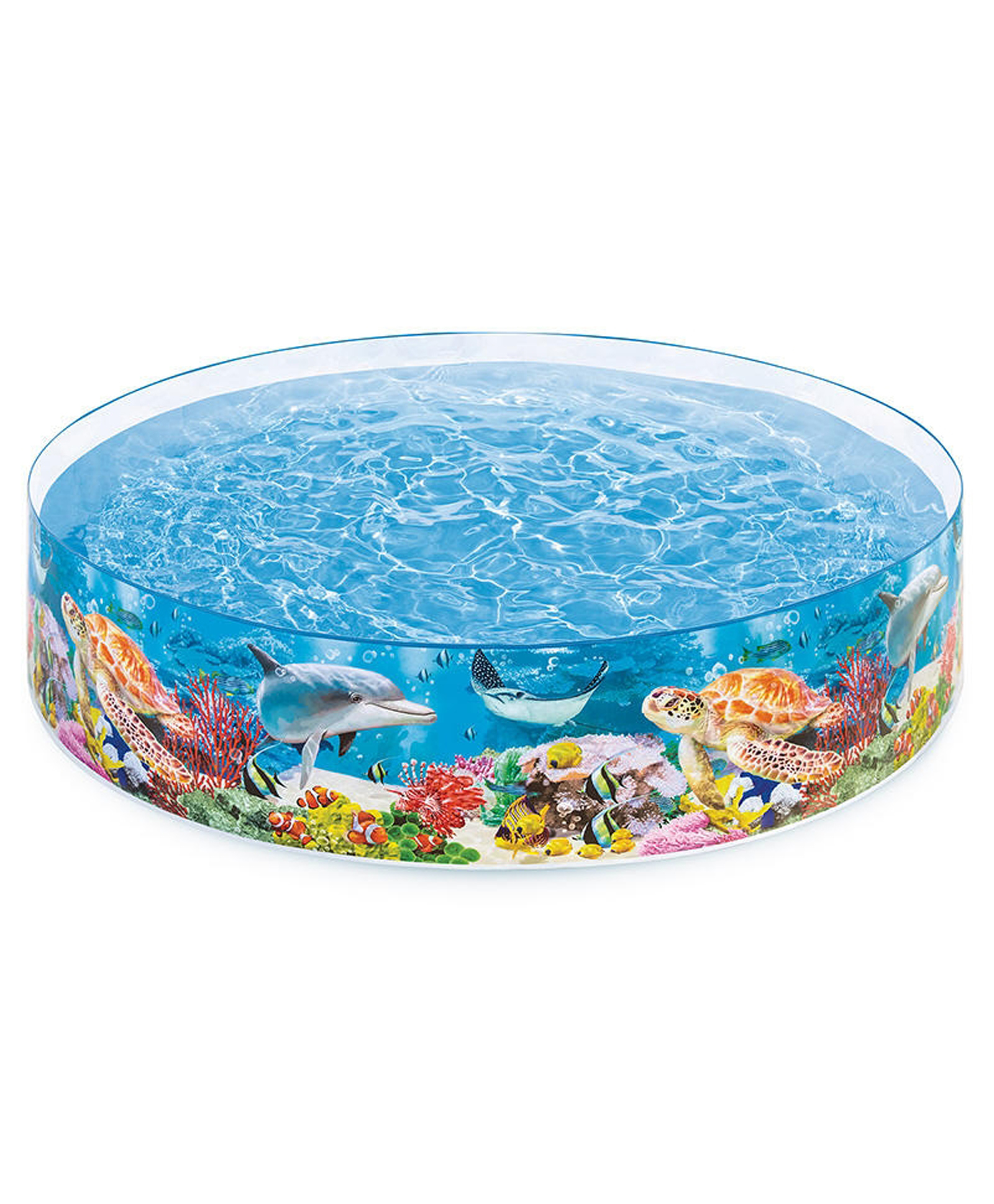 Intex inflatable Coral Reef Snapset Pool round, hard-walled pool featuring a vibrant coral reef design. Color & Design May Vary-image-13