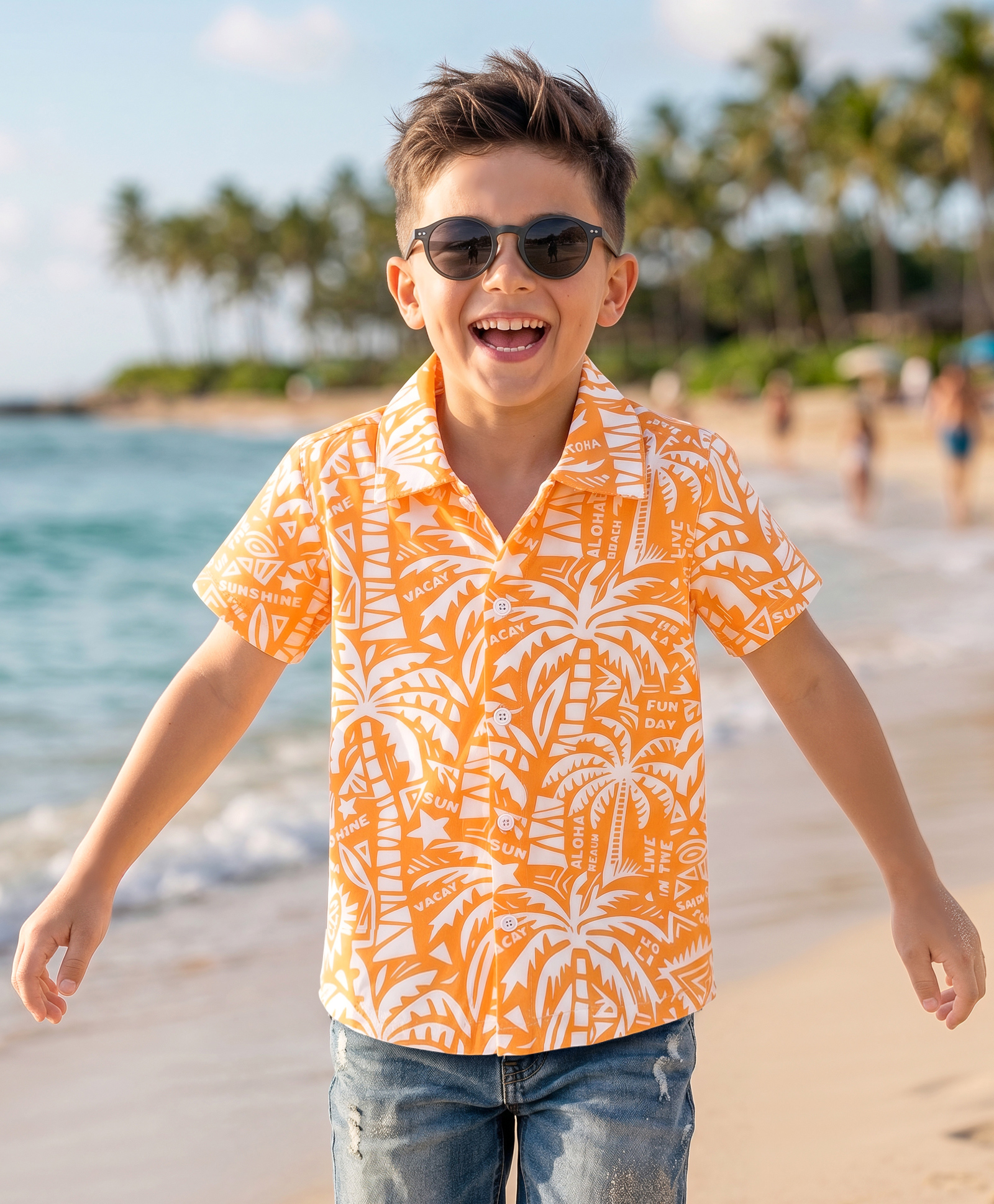 OLLINGTON ST. Cotton Knit Shirt Half Sleeve Printed Multi Color 3-4 Years-image-36