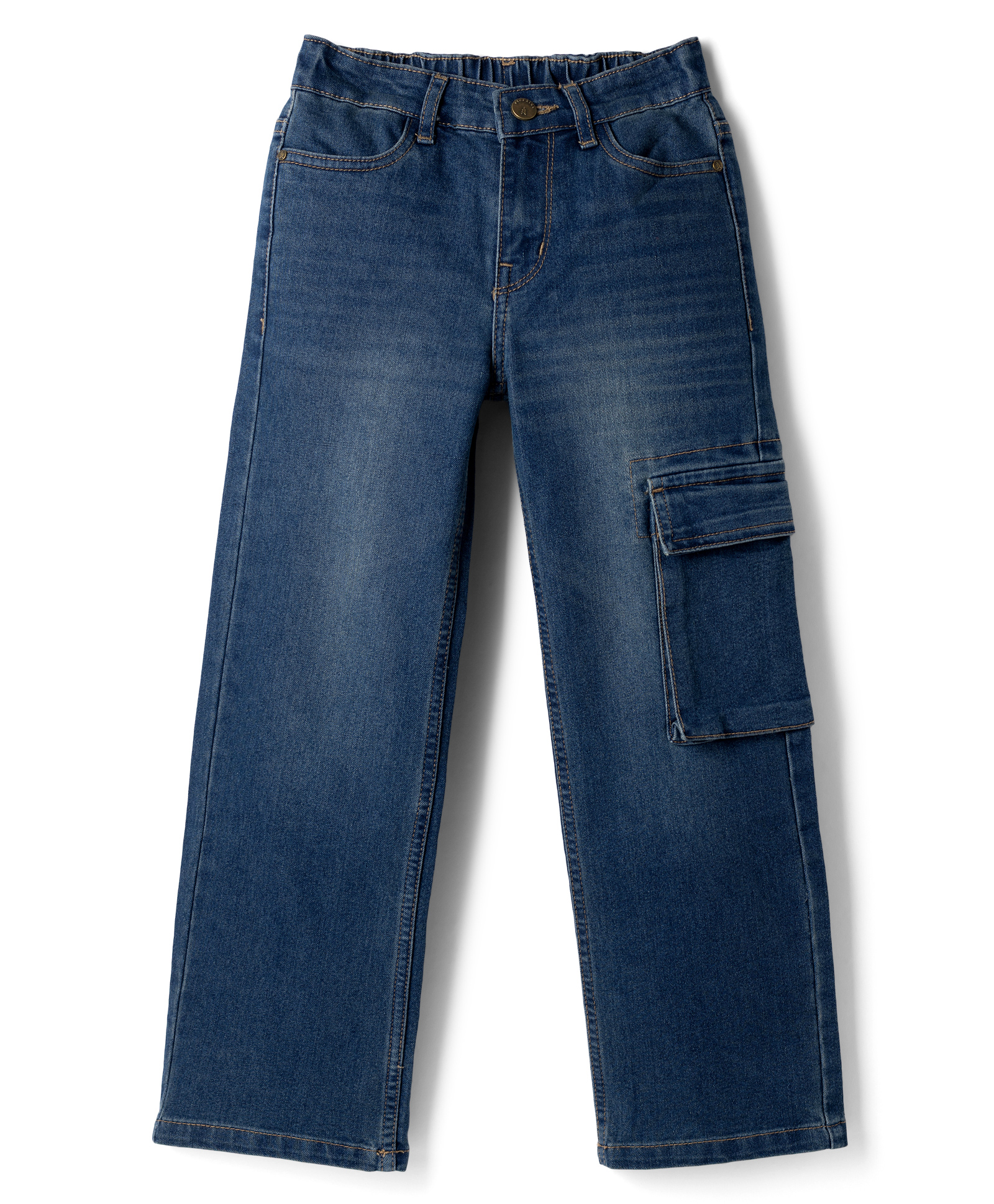 Pine Kids Woven Full Length Washed Denim Jeans - Blue-image-13