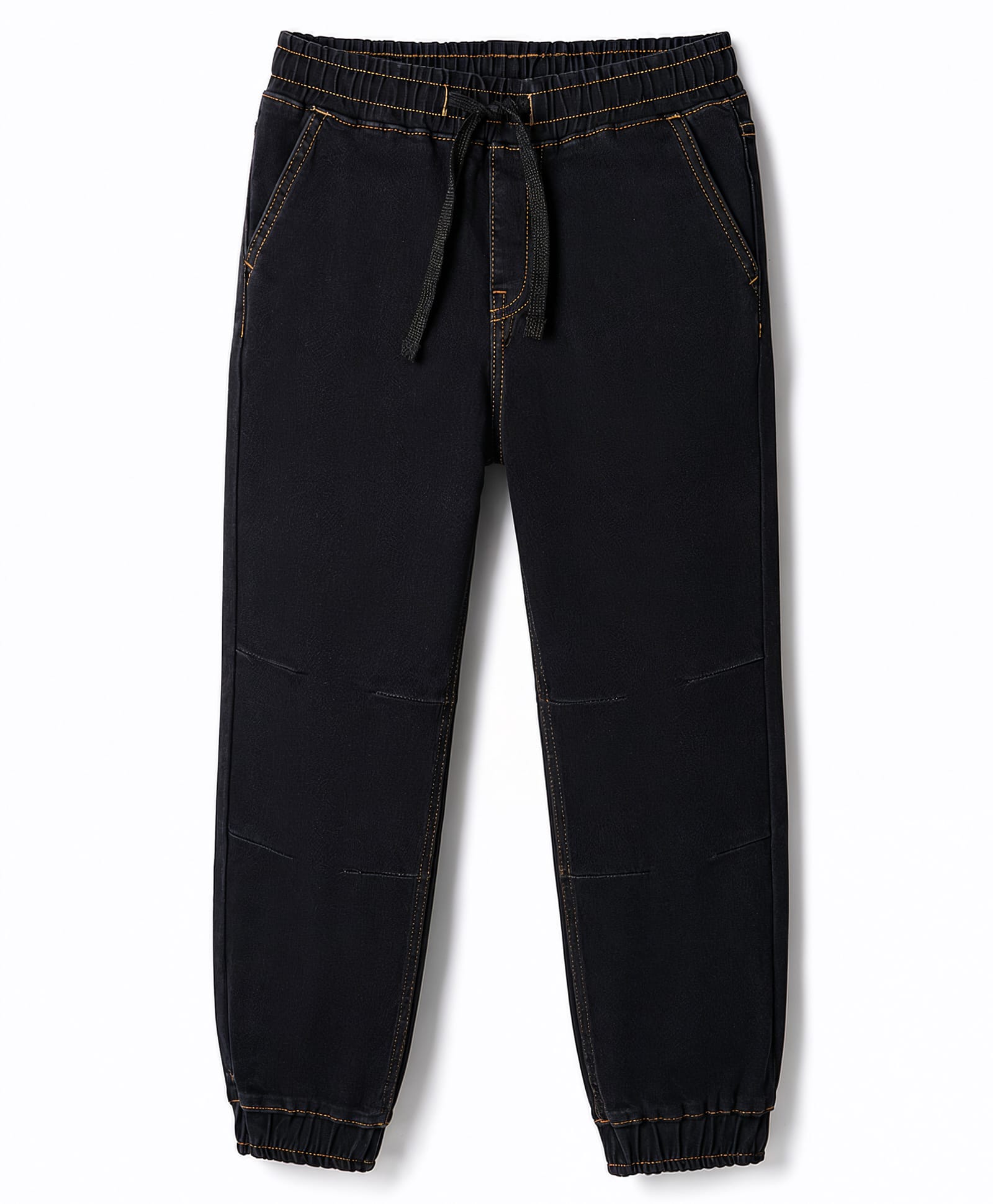 Pine Kids Denim Woven Full Length Washed Jeans - Black-picture-40