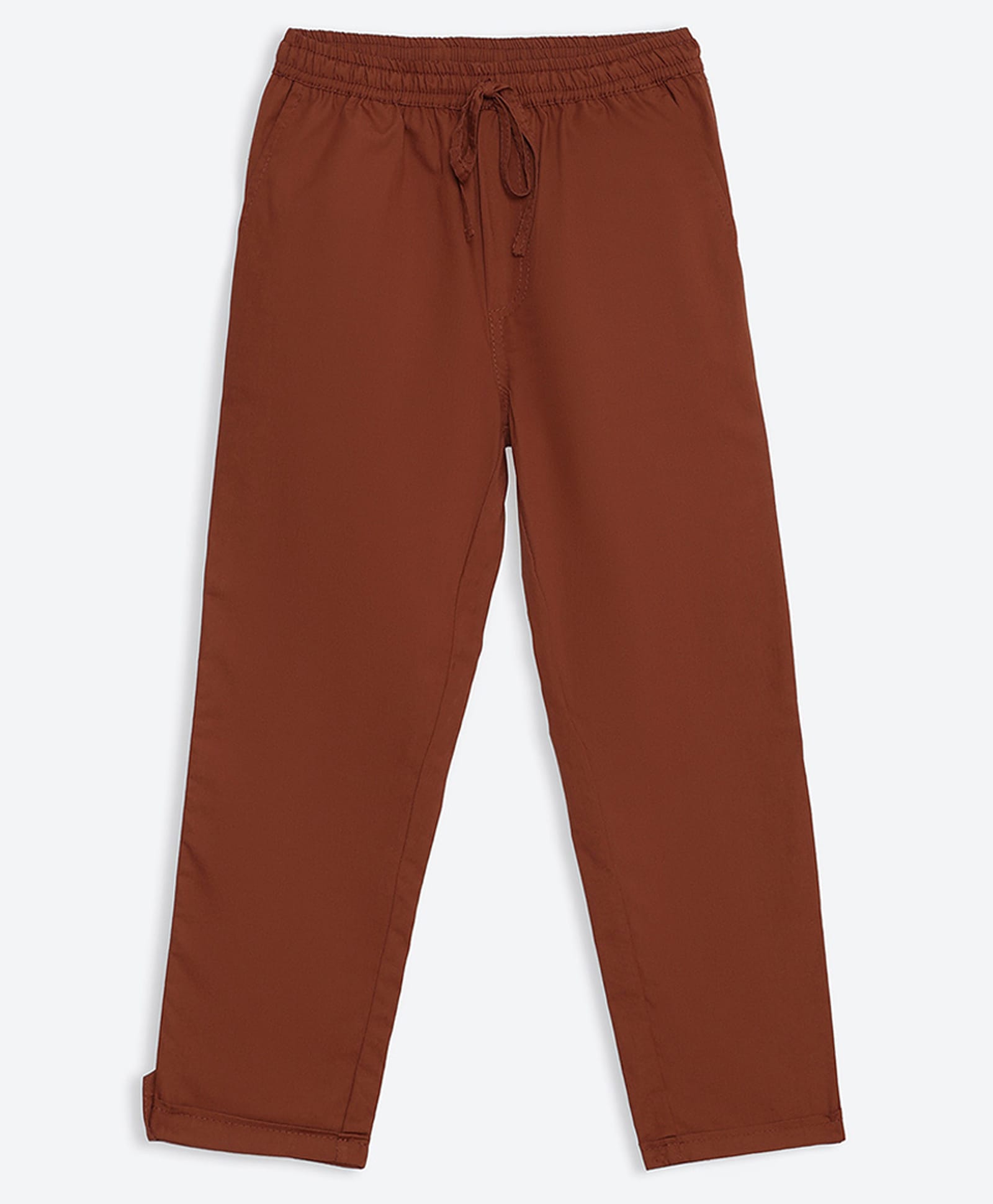 Charkhee Cotton Woven Solid Trousers - Cinnamon-picture-18