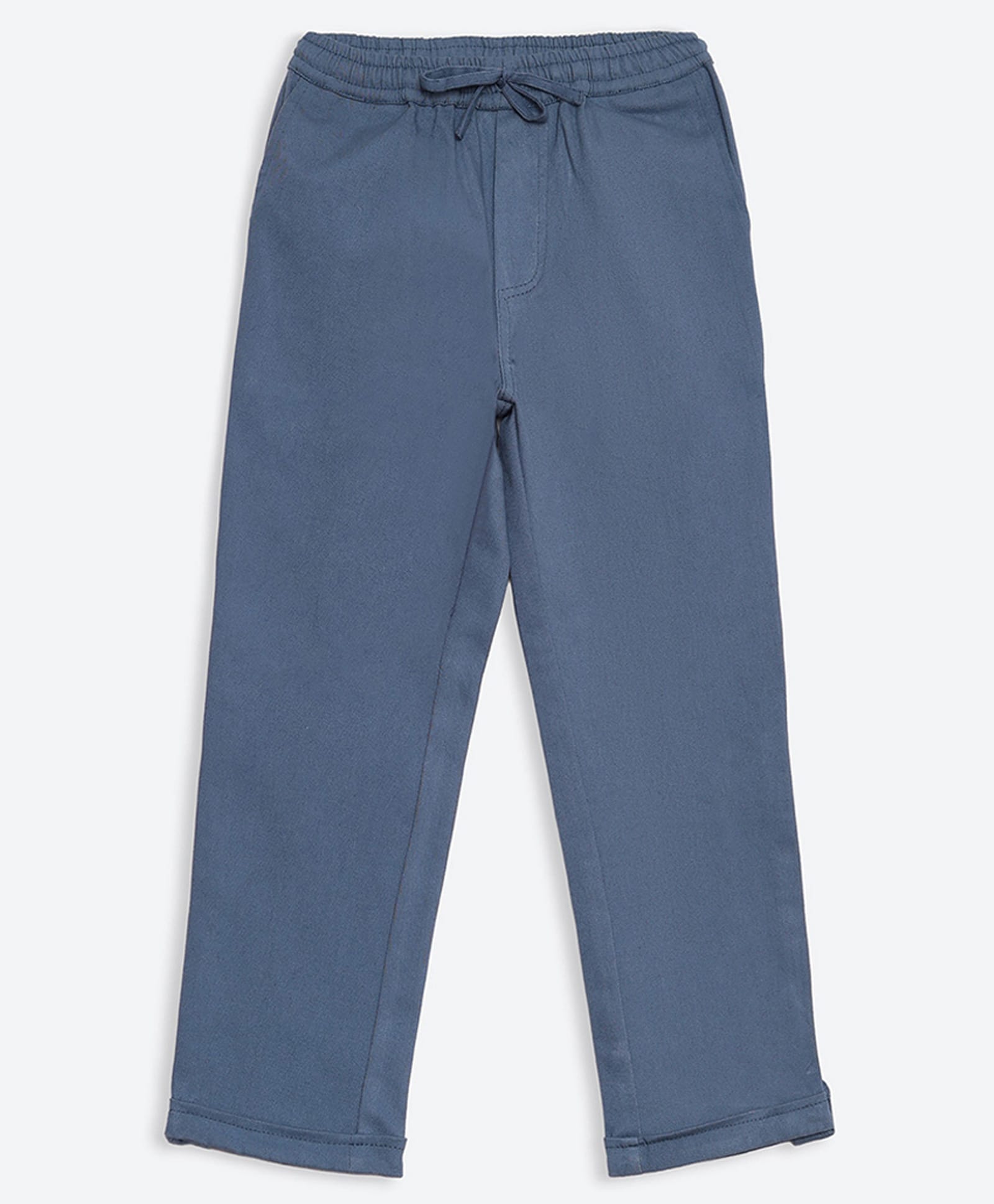Charkhee Cotton Woven Solid Trousers - Blue-image-30