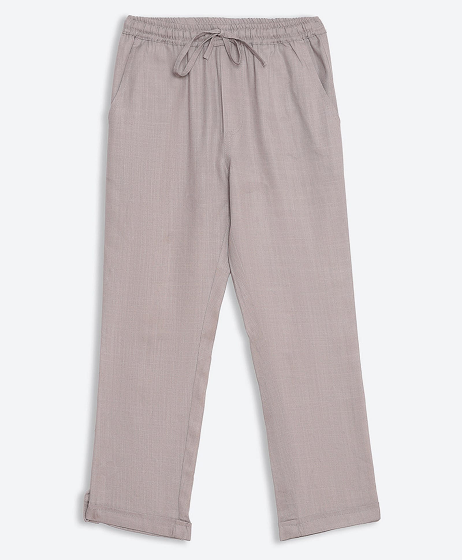 Charkhee Cotton Woven Solid Trousers - Grey-picture-25