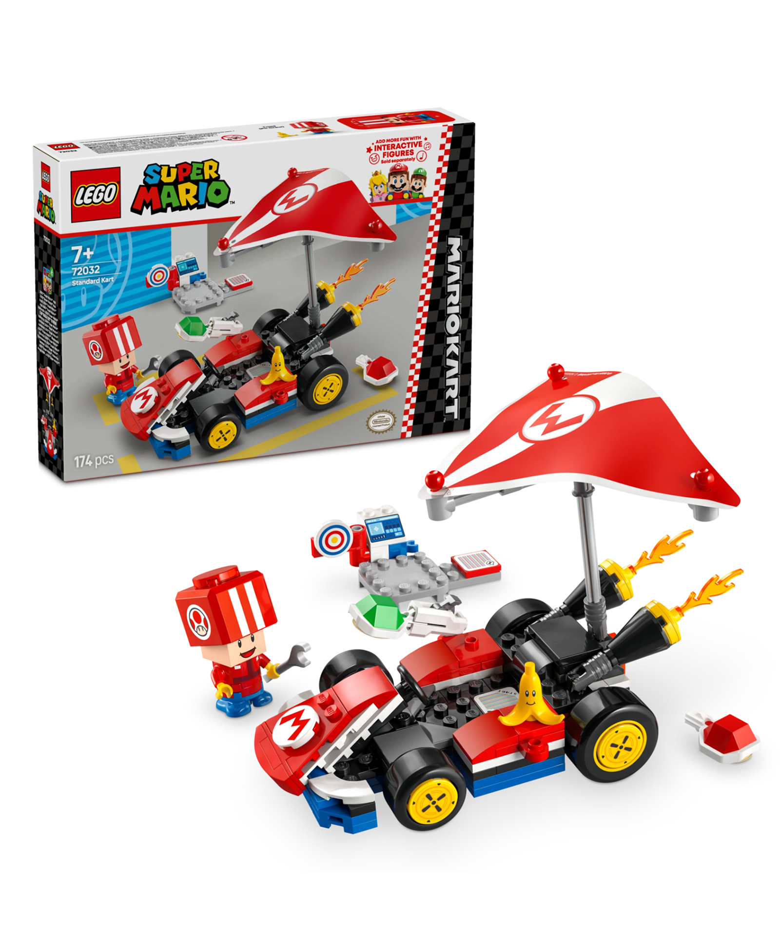 LEGO Super Mario: Mario Kart Standard Kart, Car Toy Playset, Nintendo Gift 174 pieces-72032-picture-19