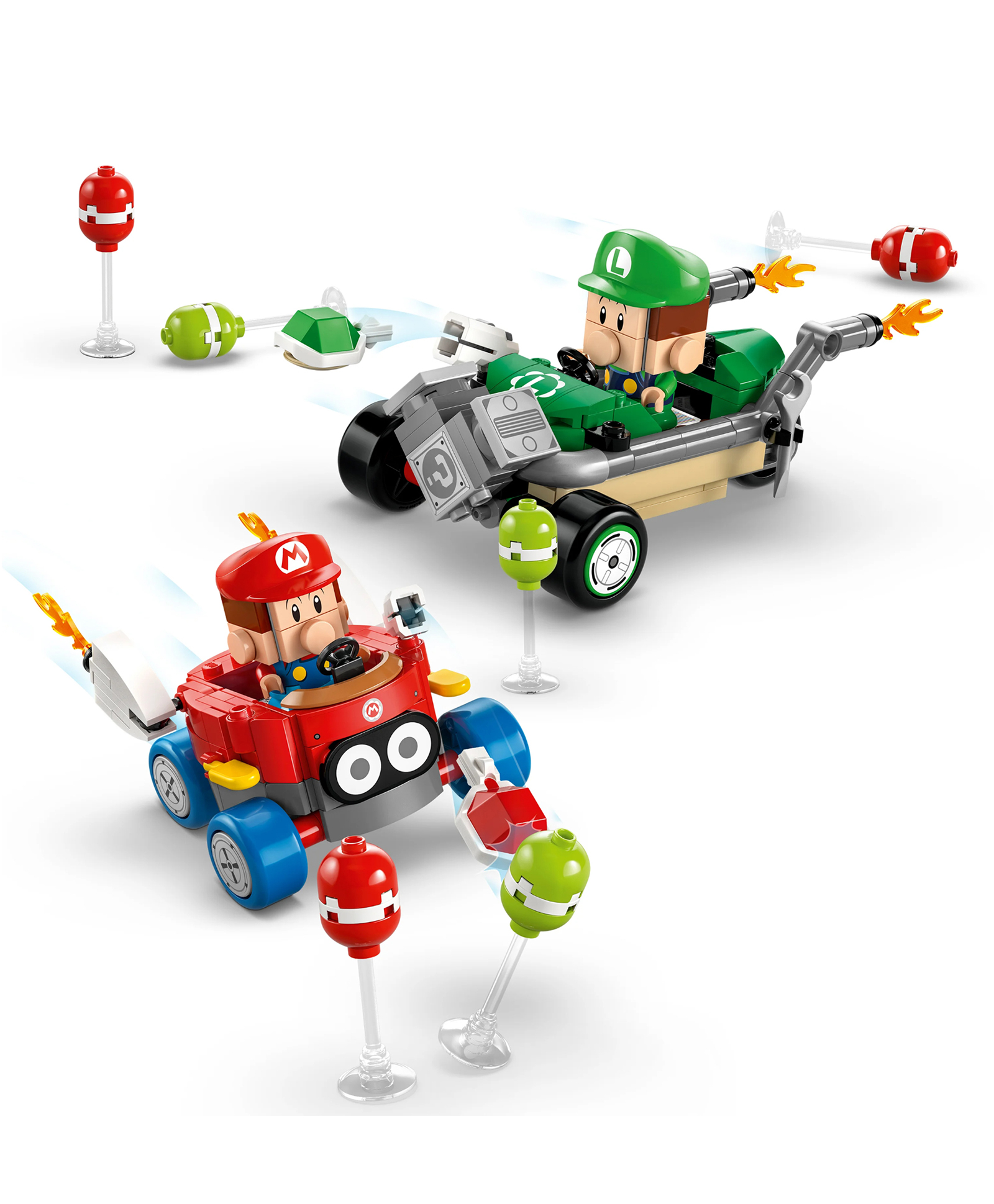 LEGO Super Mario: Mario Kart Baby Mario vs. Baby Luigi Toy, 2 Nintendo Figures 321 pieces-72034-picture-20