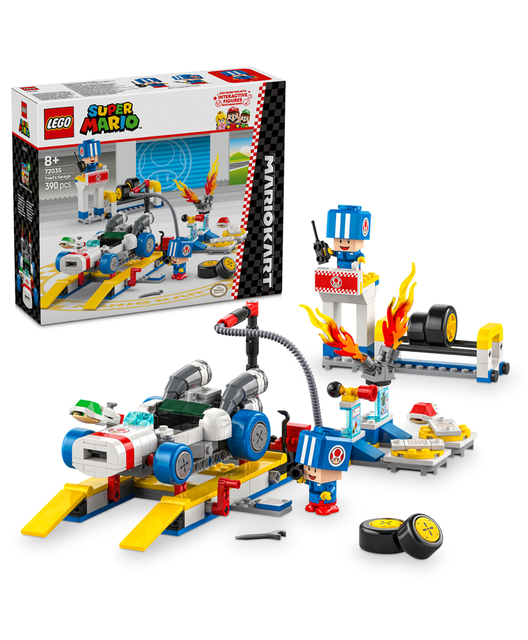 LEGO Super Mario: Mario Kart Toad's Garage, Nintendo Character Gift, Customizable Toy 390 pieces-72035-picture-10