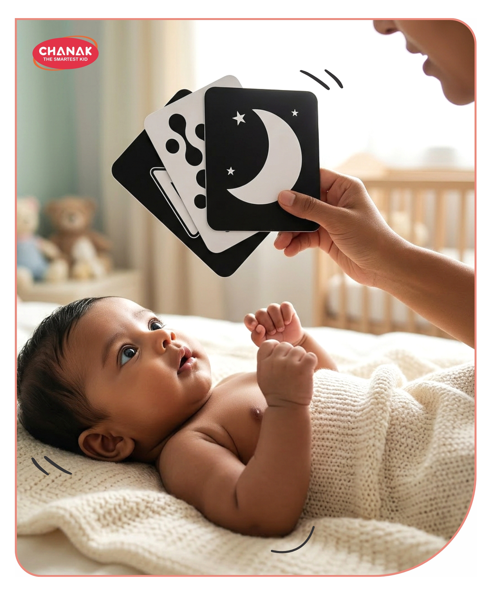 Aditi Toys First Look High Contrast Flash Cards for Newborns, Non-Tearable Cards & Book, Stimulates Baby Vision & Brain Development, Safe, Non-Toxic & Water-Resistant Black & White Cards-picture-24