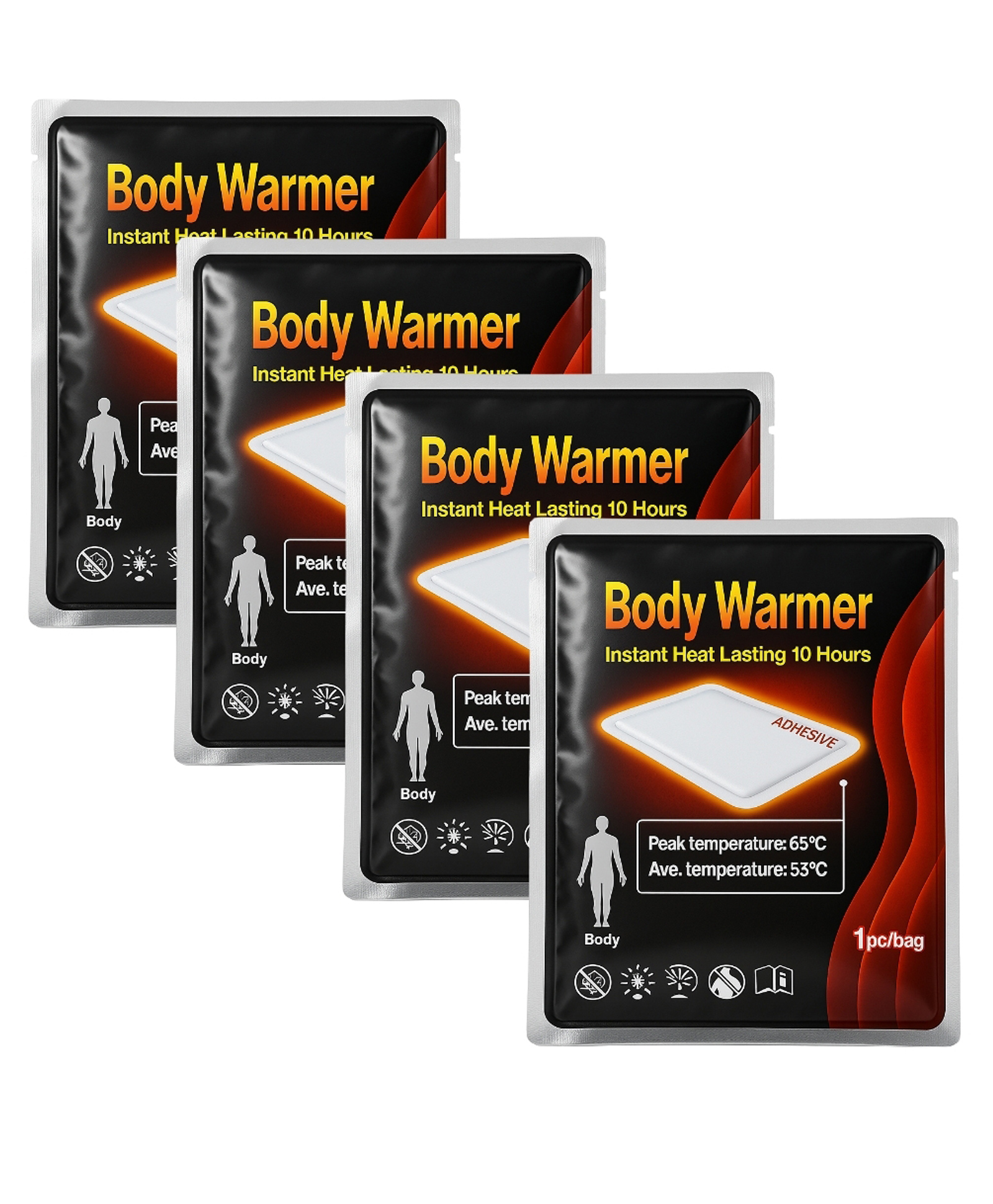 Zikku Body Warmer Patches | 6 Hrs Heat | Air Activated Winter Warmers (Pack of 4)-image-10