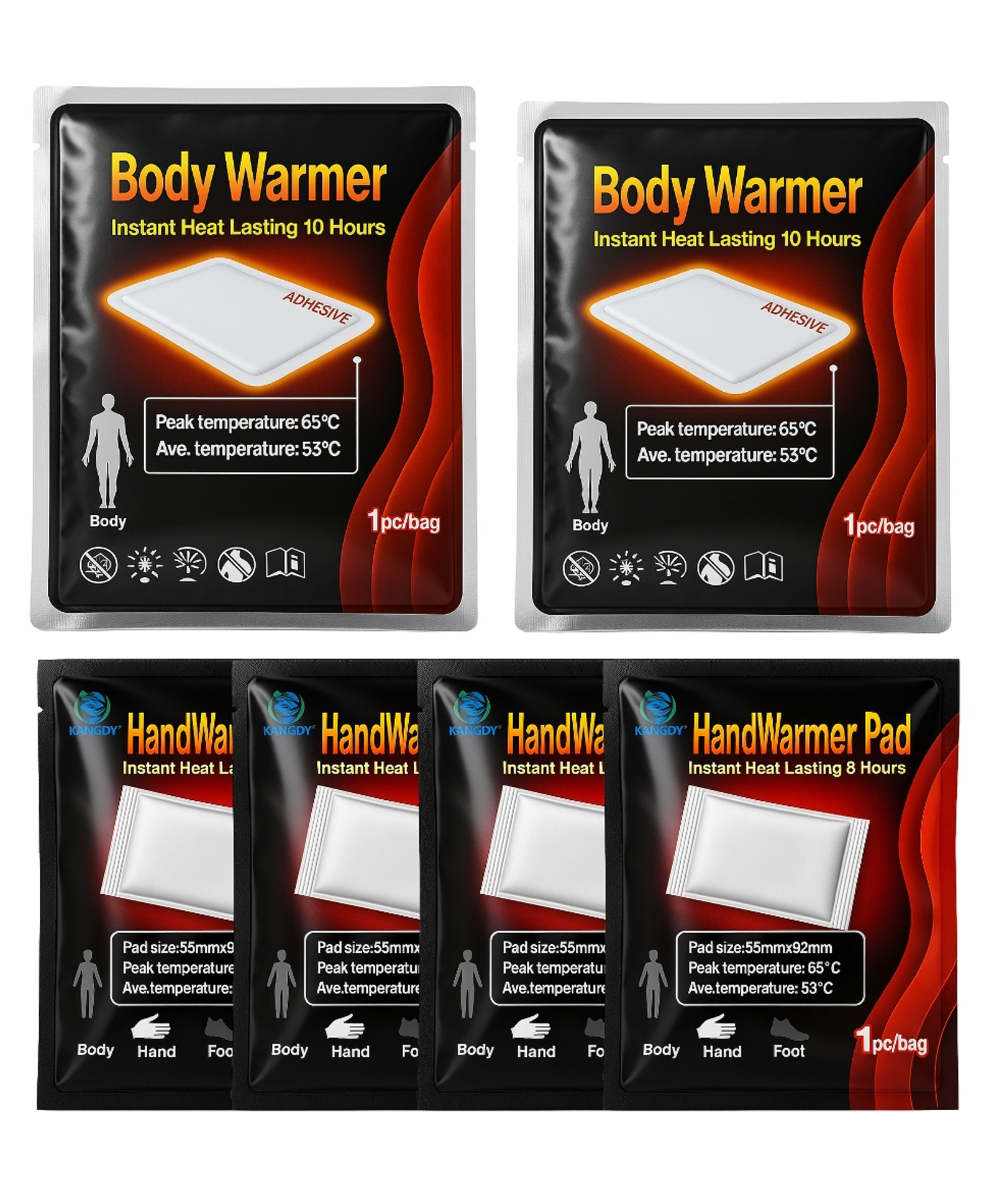 Zikku Hand & Body Warmer Patches | 6 Hrs Heat | Air Activated Winter Warmers (Pack of 6)-image-13