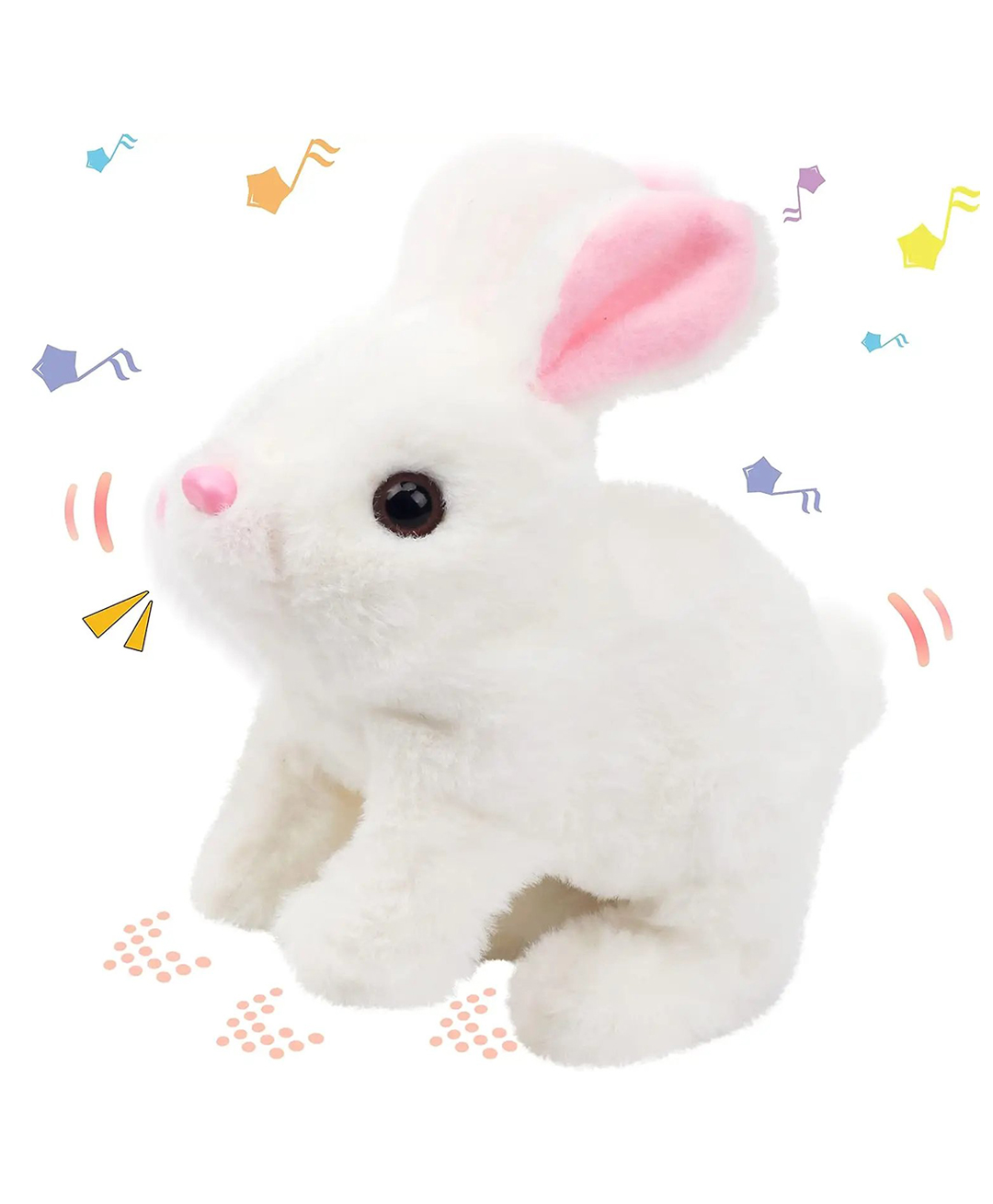 ADKD 17.5 cm Walking Bunny Rabbit Toy Stuffed Animal Toy for Kids & Babies- Multicolor-image-32