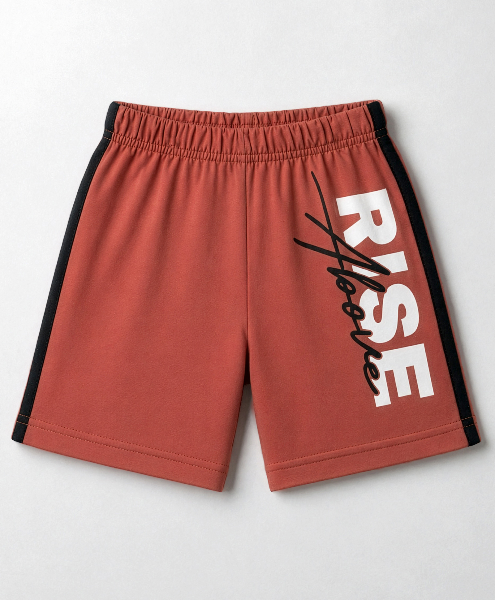 Taeko Single Jersey Knit Knee Length Text Printed Shorts - Red-picture-28