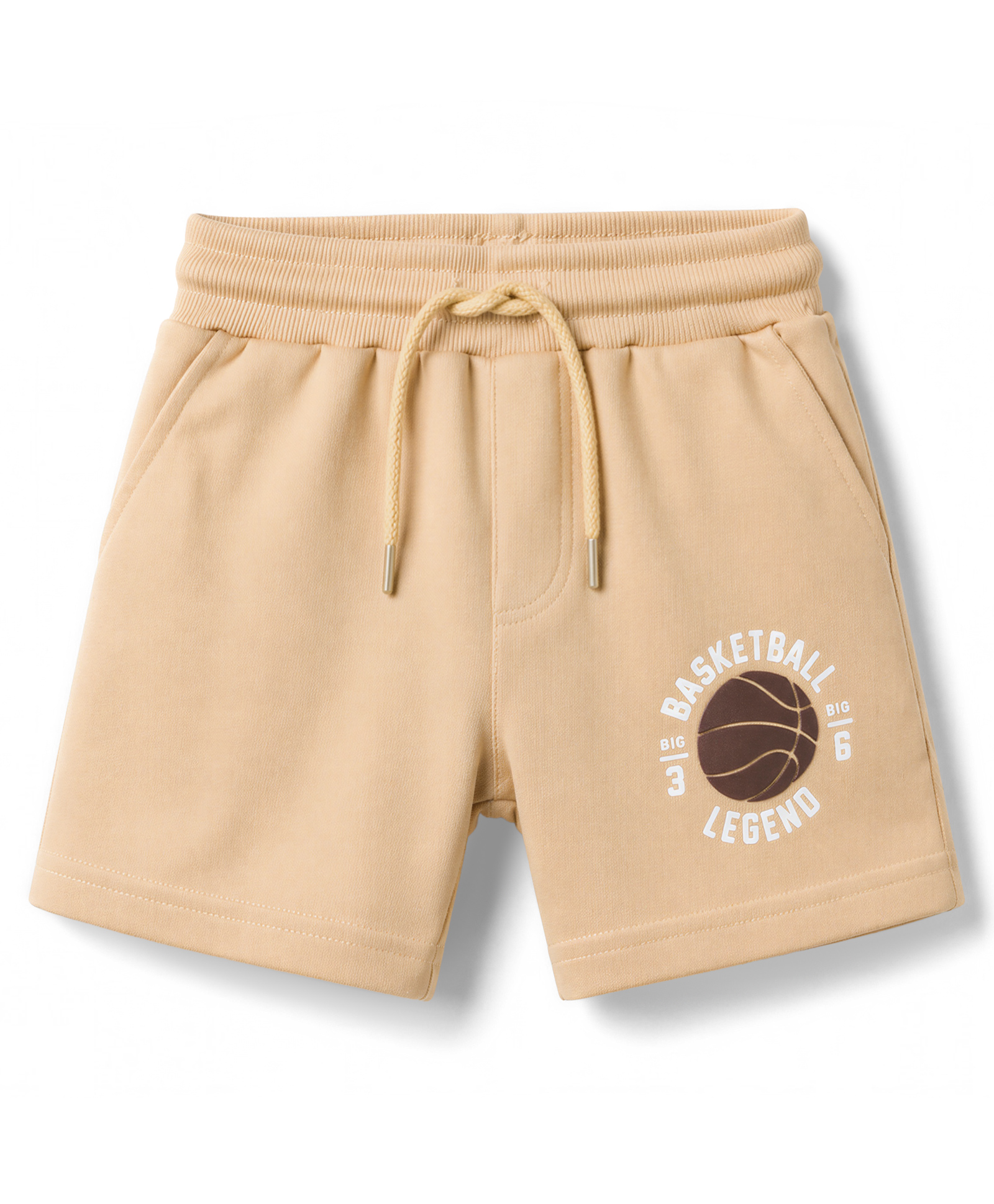 Taeko Single Jersey Knit Knee Length Sports Theme Printed Shorts - Peach-picture-14