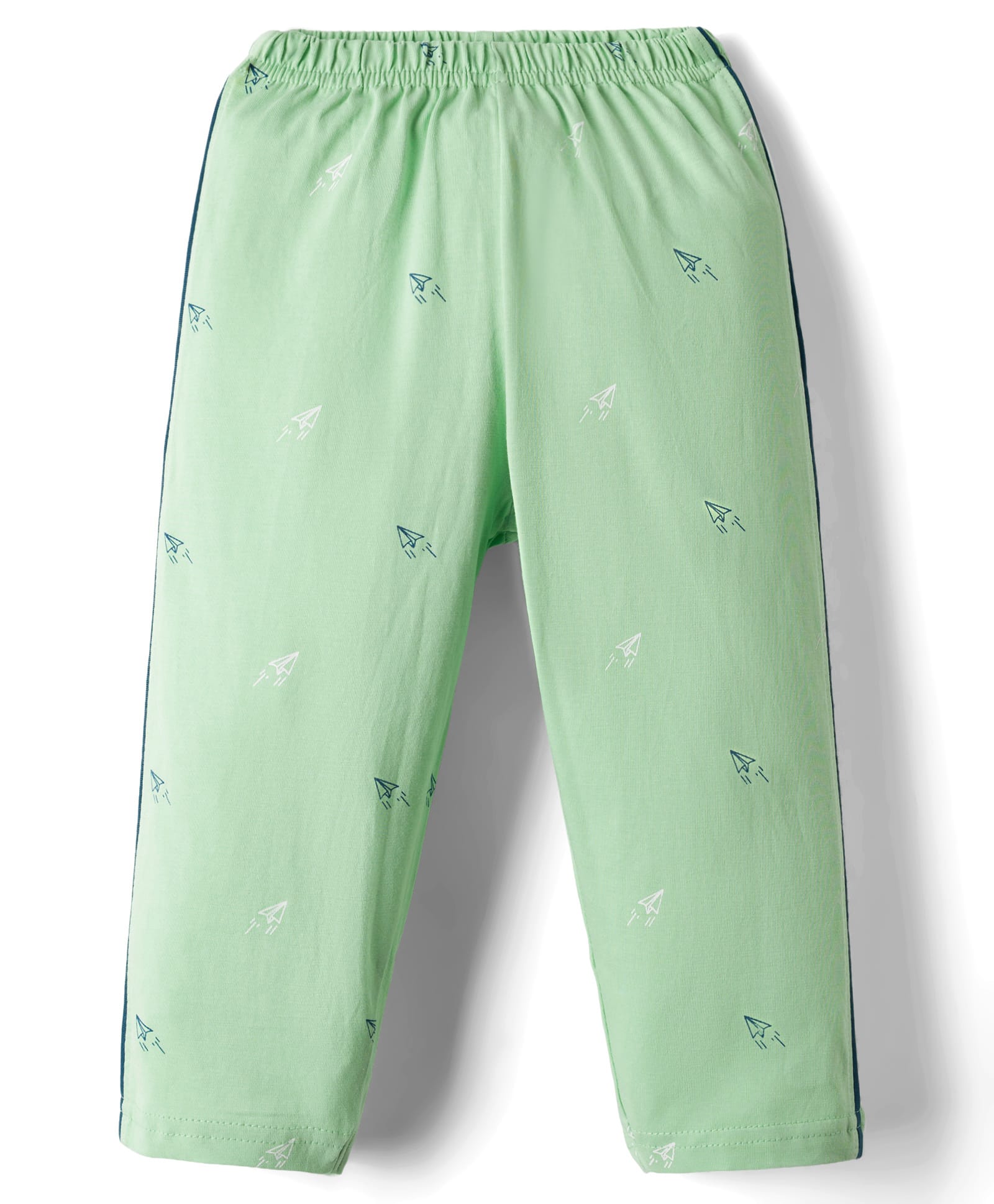 Tango Single Jersey Knit Full Length Paper Plane Printed Lounge Pant - Light Green-picture-29