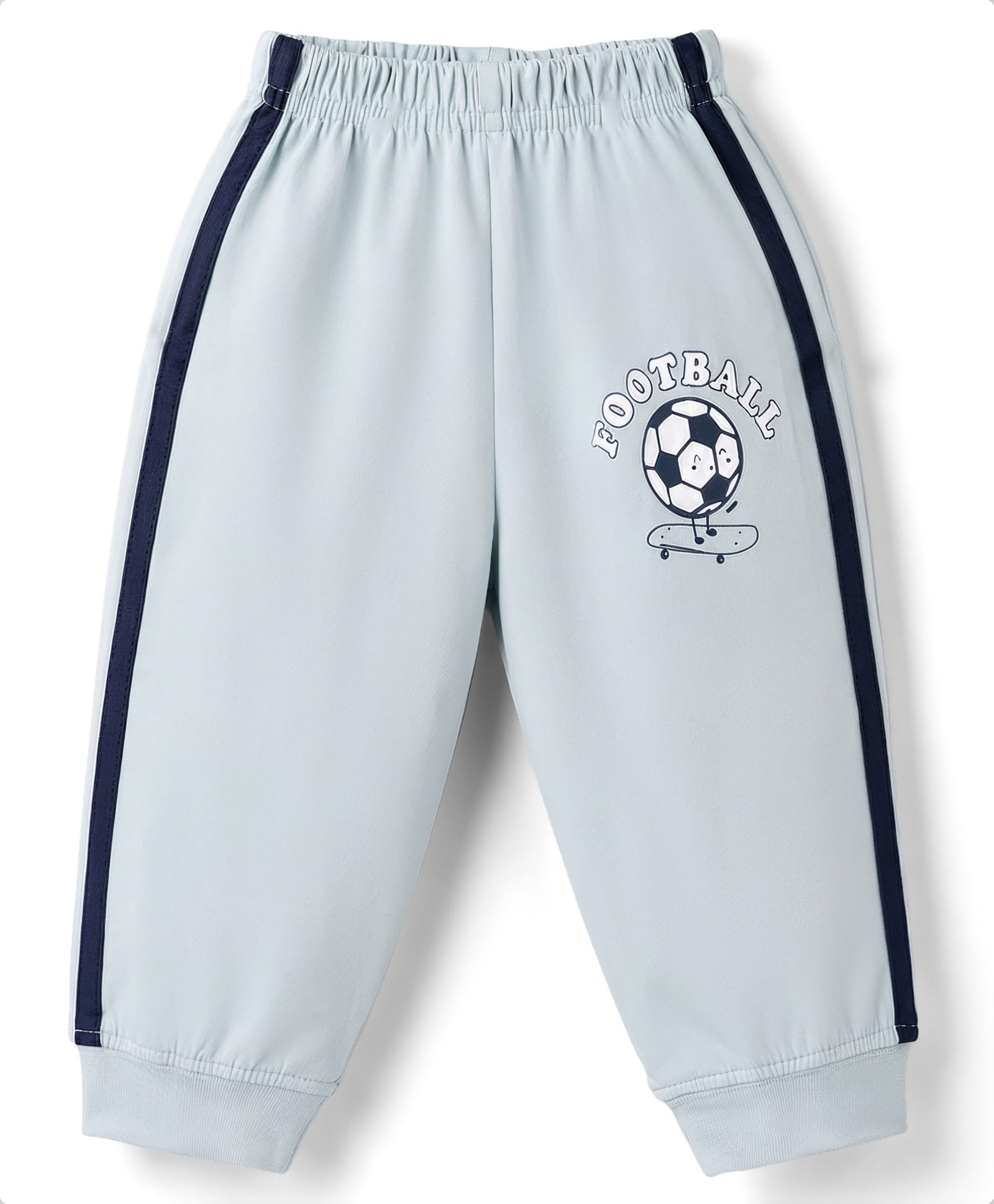 Tango Single Jersey Knit Full Length Football Printed Lounge Pant - Light Blue-picture-21