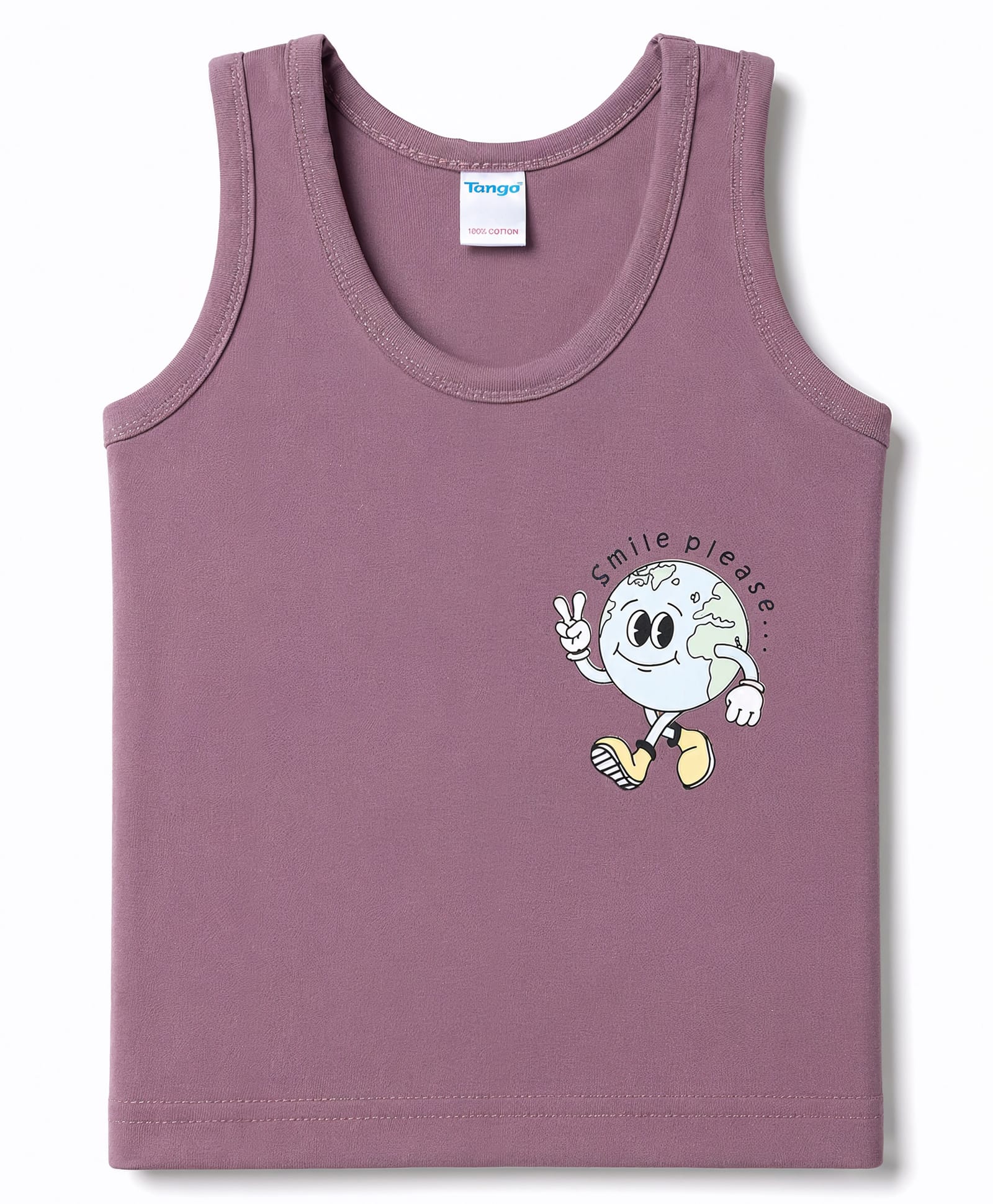 Tango Sinker Knit Sleeveless Earth Printed Vest - Mauve-picture-31