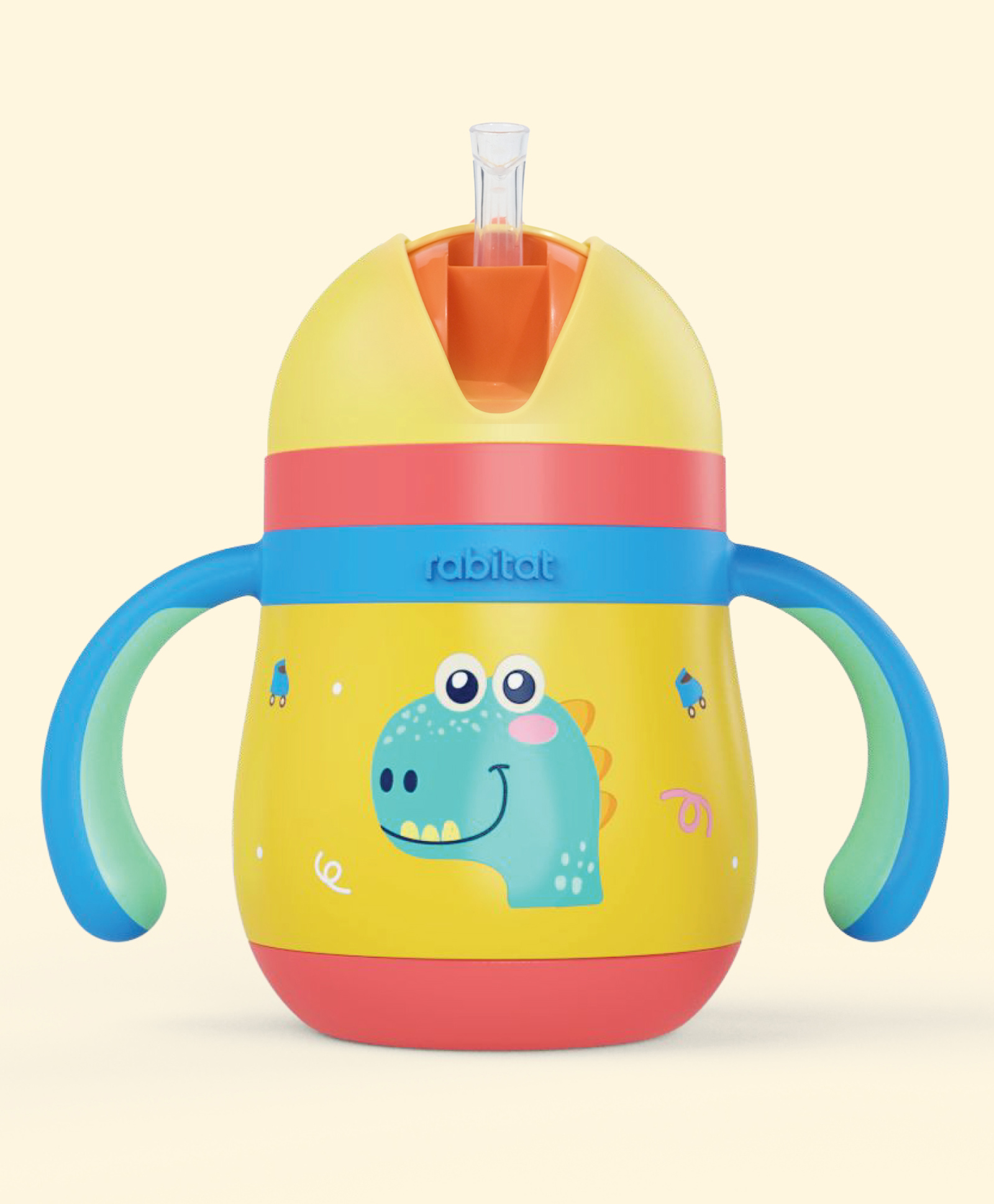 Rabitat Gravity EasyFlow Sipper Dino Dash Print - 360 ml-image-36
