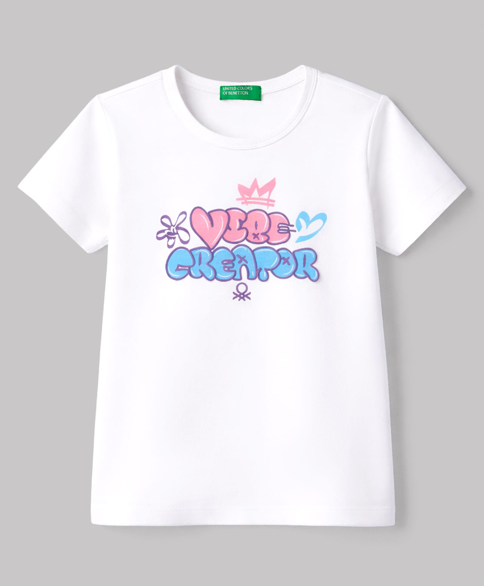 UCB Cotton Knit T-Shirt Round Neck Half Sleeves White 9-12 Months-picture-0