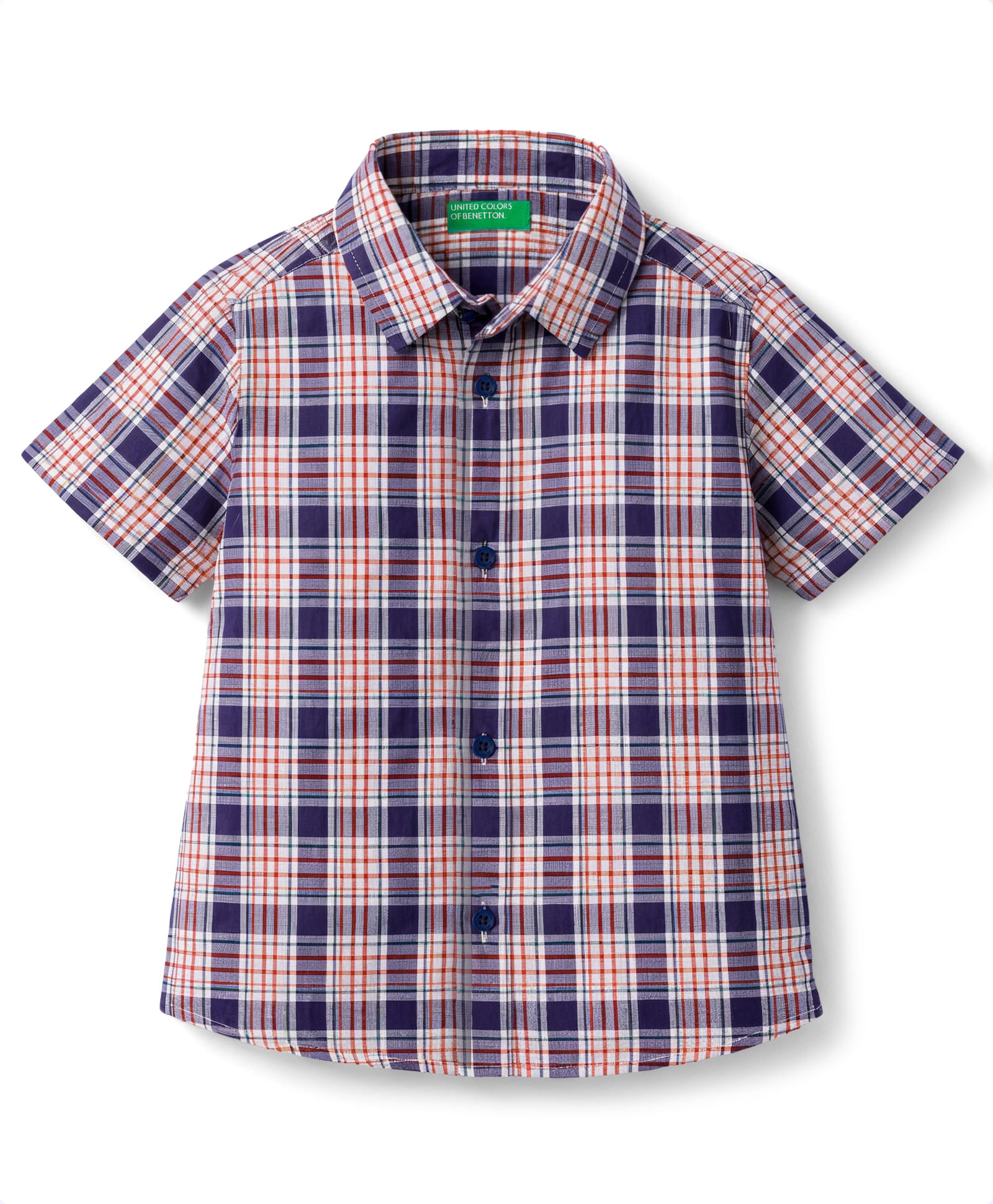 UCB Cotton Woven Shirt Half Sleeves Checks Orange 3-4 Years-image-38