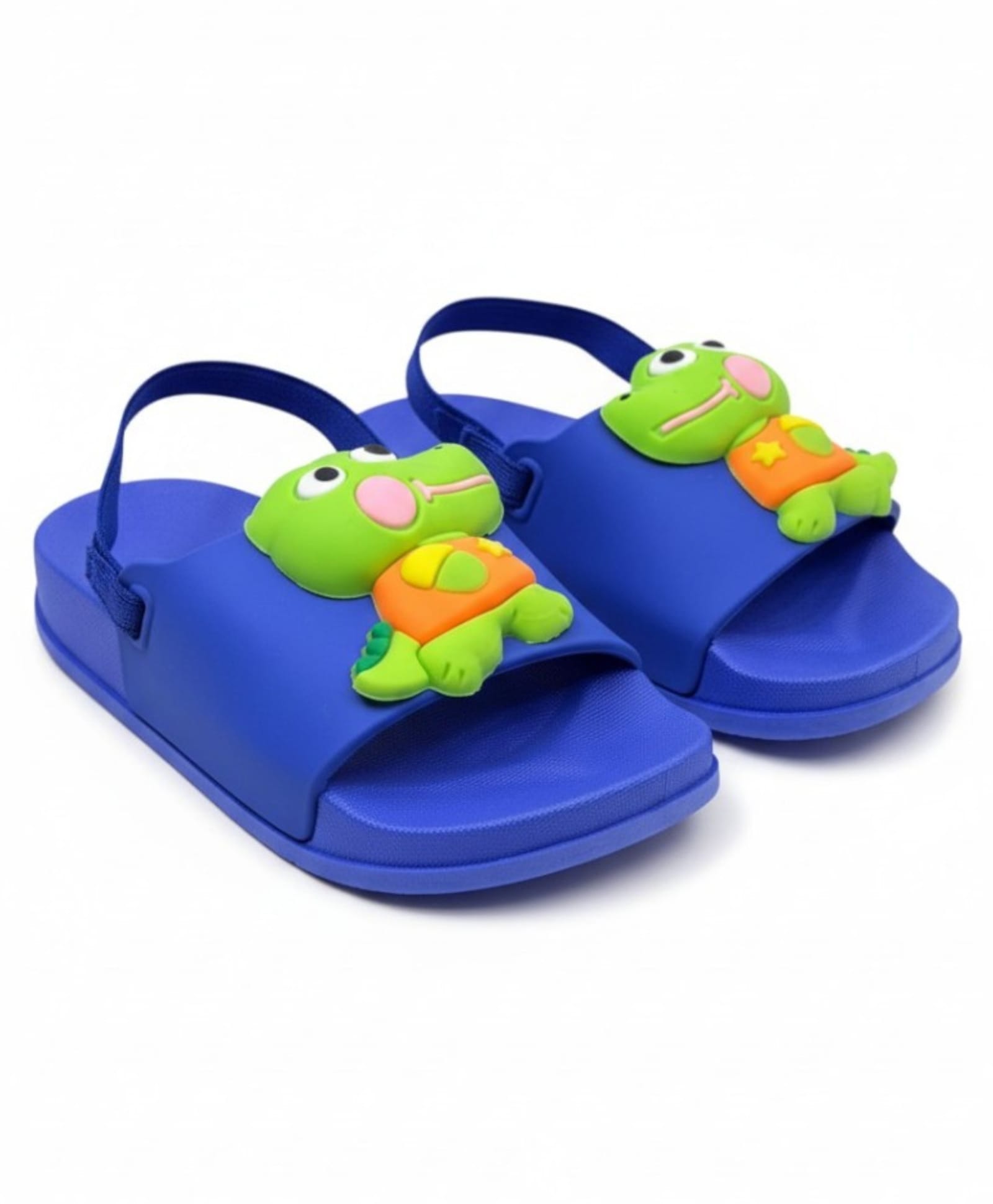 lil lollipop crocodile applique detailed back strap closure sandals - blue
